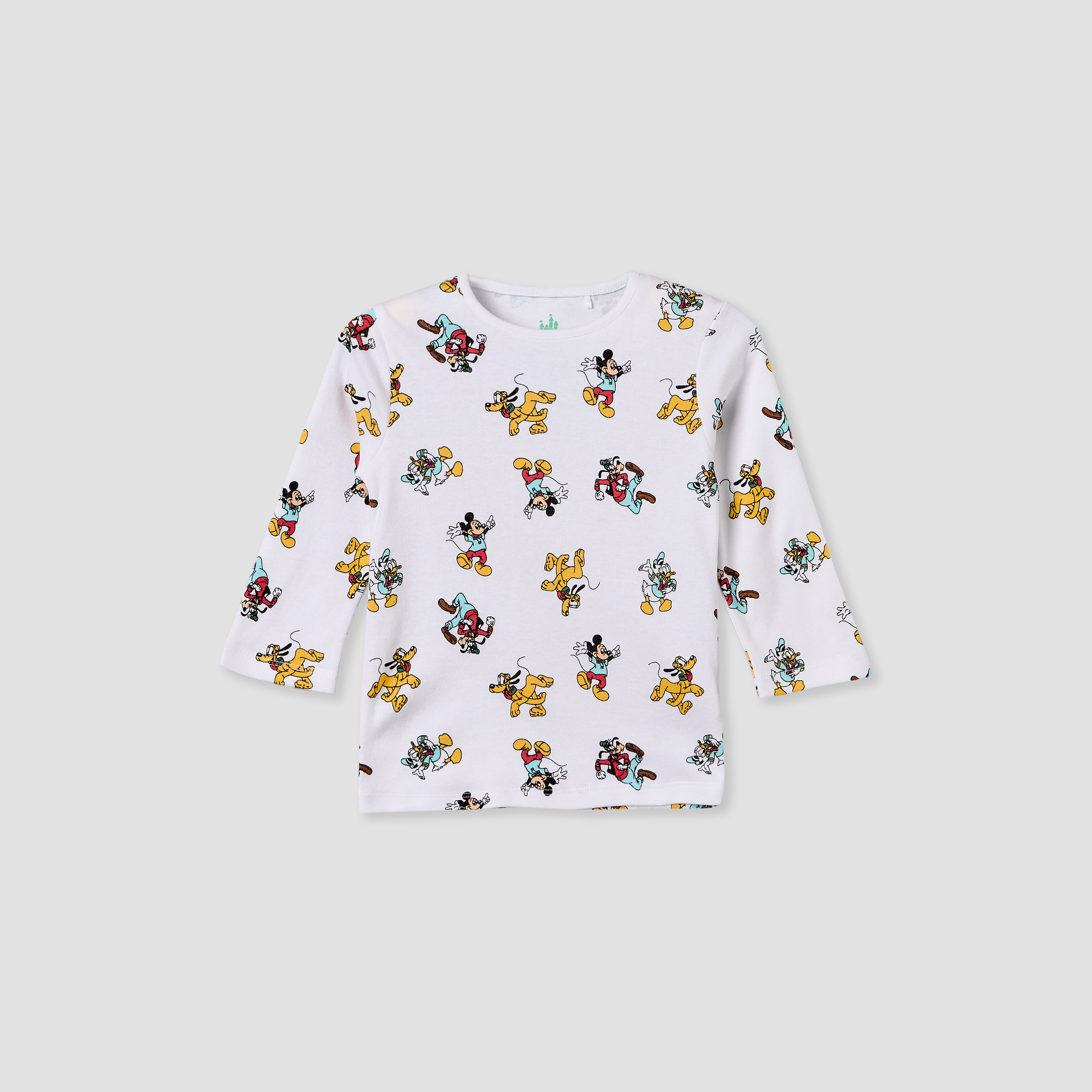 Pack of 2 Disney Cotton Crew Neck Long Sleeves Pyjama Set with Mickey Mouse and Friends Print-baby-boys-clothing-nightwear-pyjamasets-image-2
