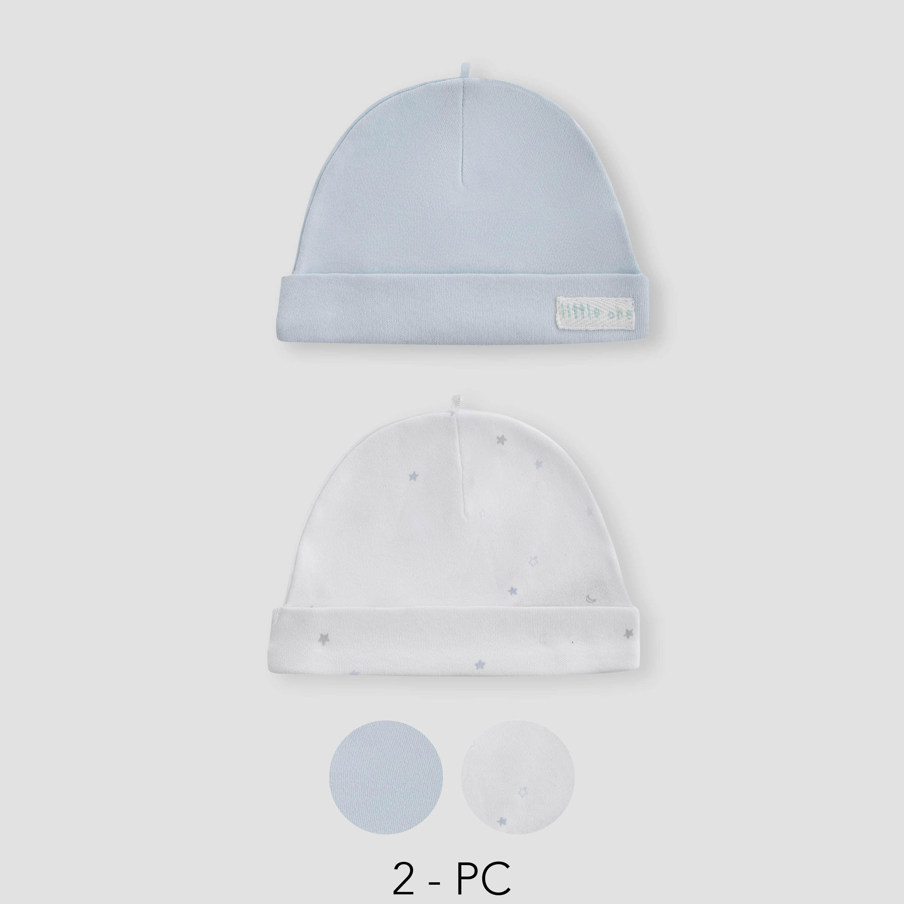 Juniors Assorted Beanie Cap with Knot Detail - Set of 2-baby-boys-accessories-caps-image-1