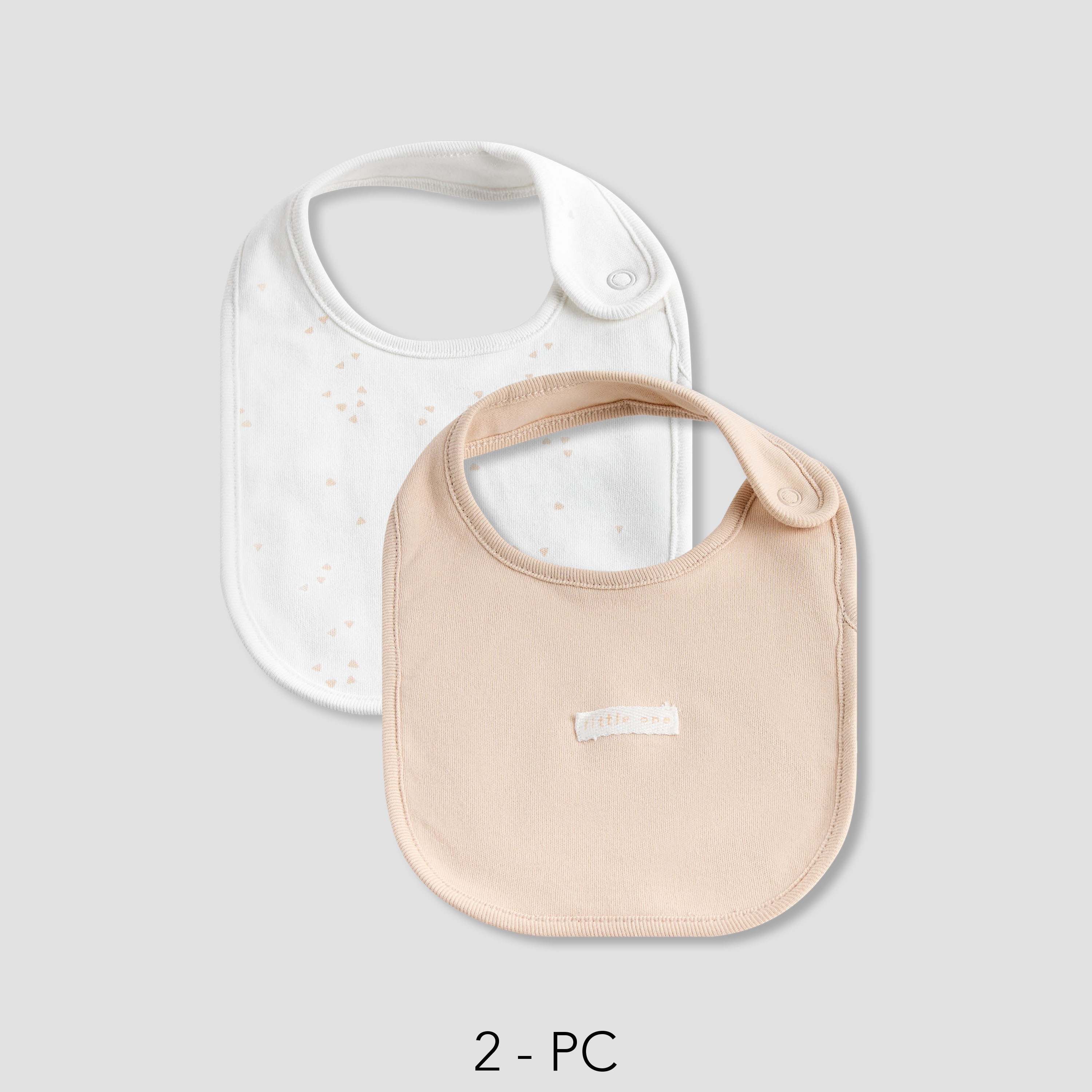 Pack of 2 Juniors Baby Bib with Snap Button Closure-baby-feeding-bibs-image-1