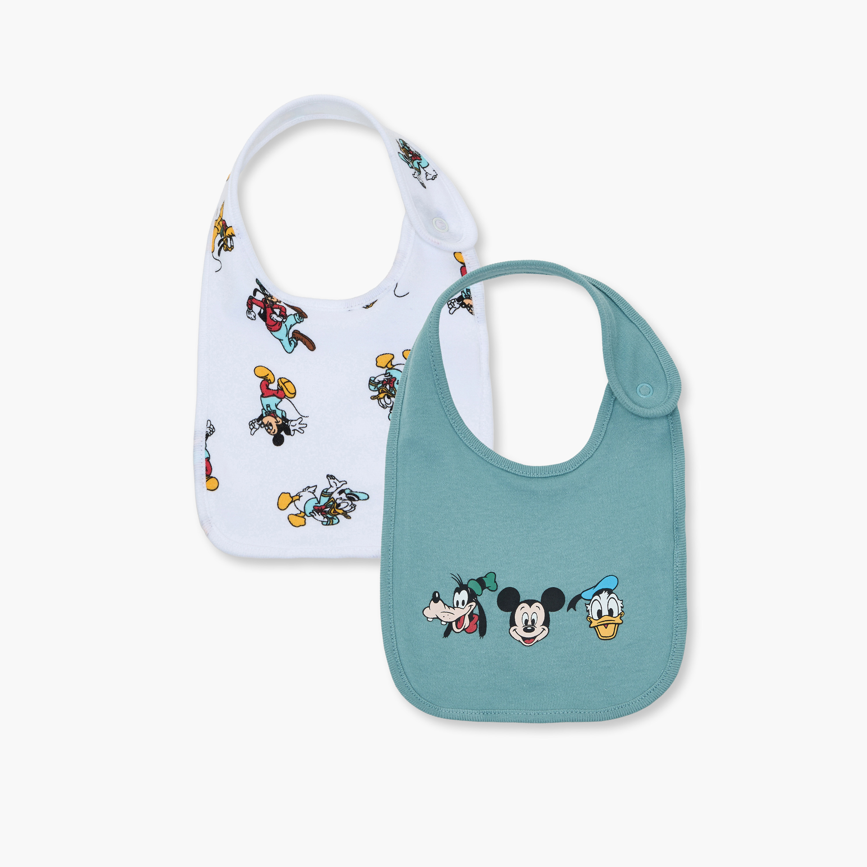 Pack of 2 Disney Baby Bib with Mickey Mouse and Friends Print-baby-feeding-bibs-image-1