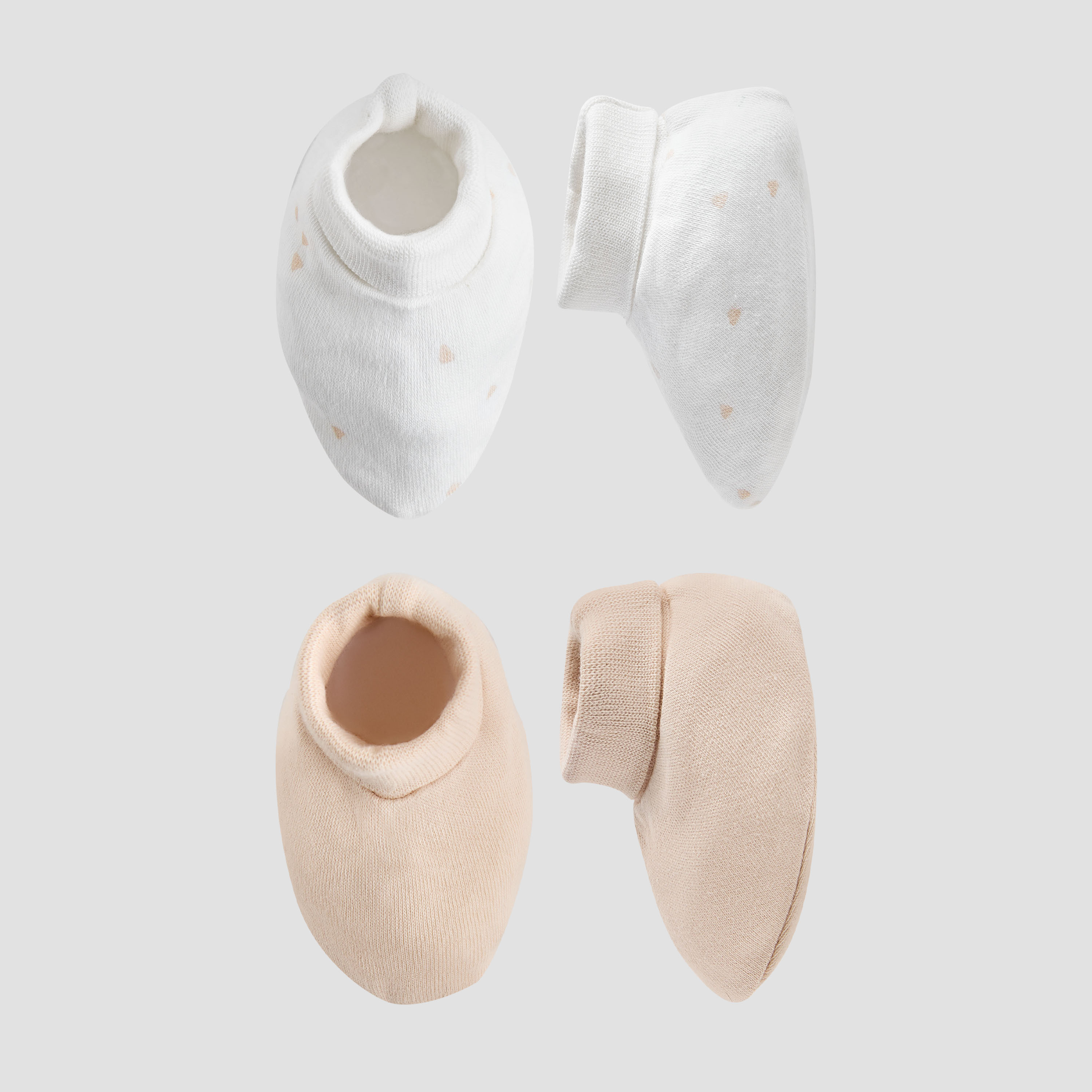 Pack of 2 Juniors Booties with Textured Hem-baby-boys-shoes-booties-image-1