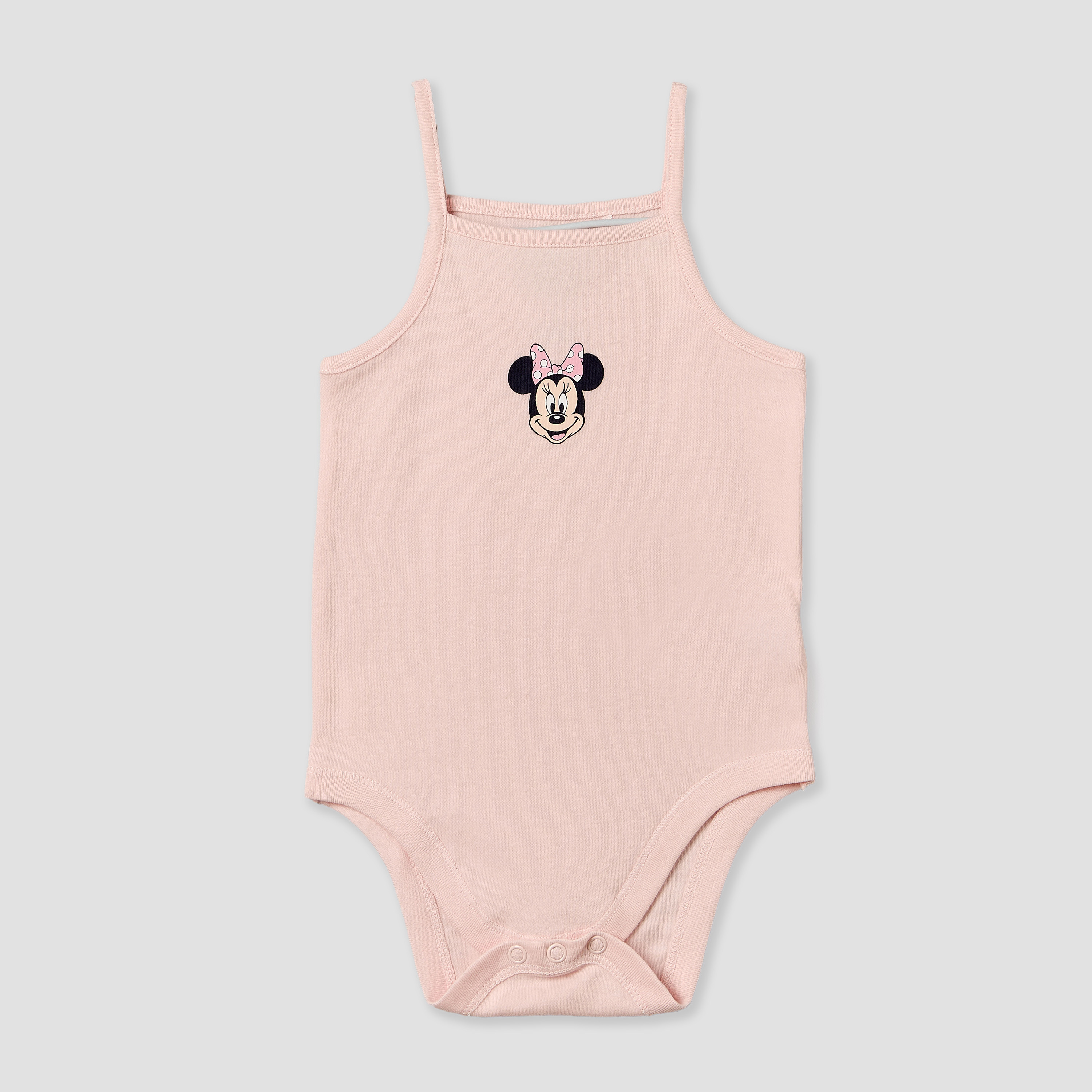 Pack of 3 Disney Cotton Square Neck Sleeveless Bodysuit with Minnie Mouse and Daisy Duck Print-baby-girls-clothing-bodysuits-image-3