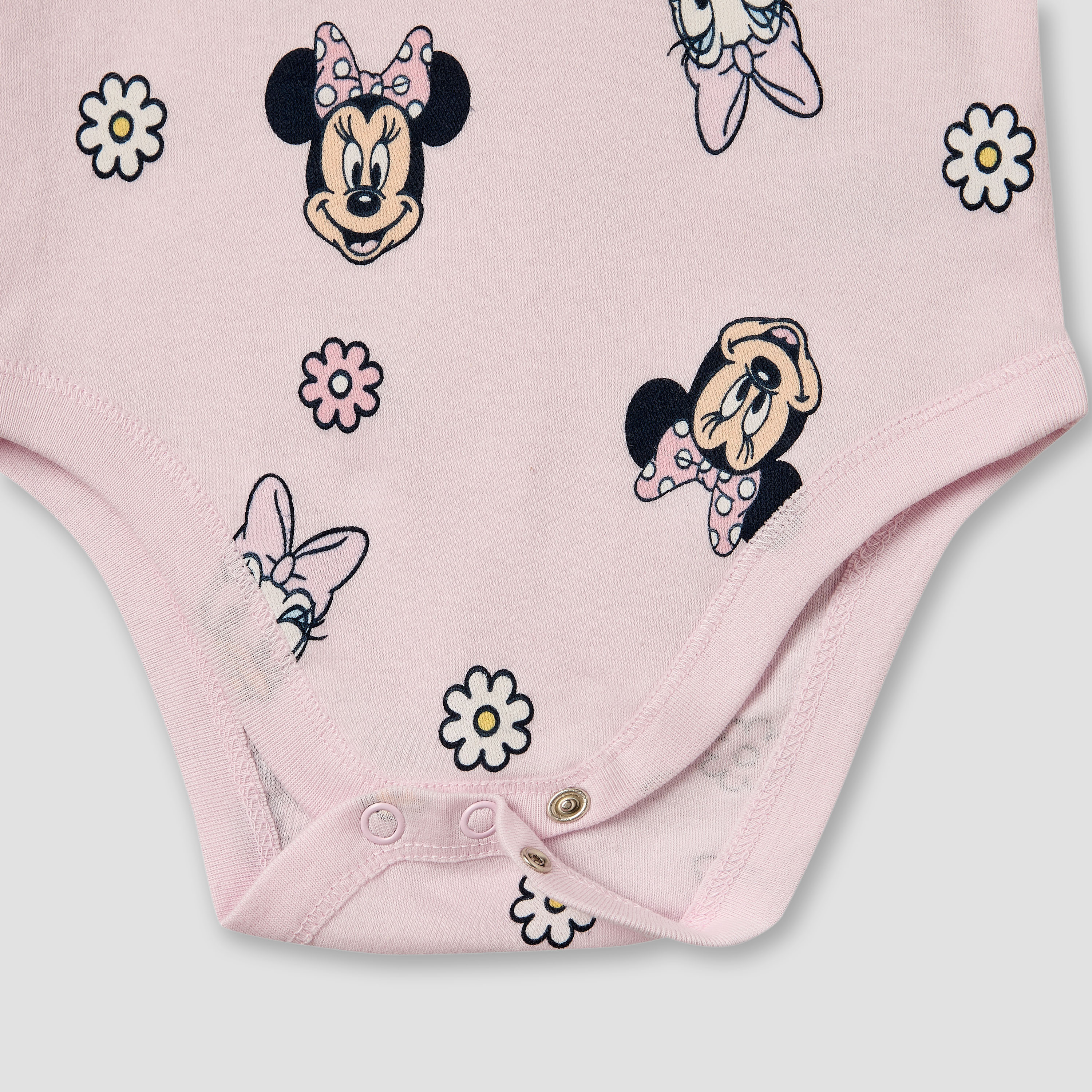 Pack of 3 Disney Cotton Square Neck Sleeveless Bodysuit with Minnie Mouse and Daisy Duck Print-baby-girls-clothing-bodysuits-image-7