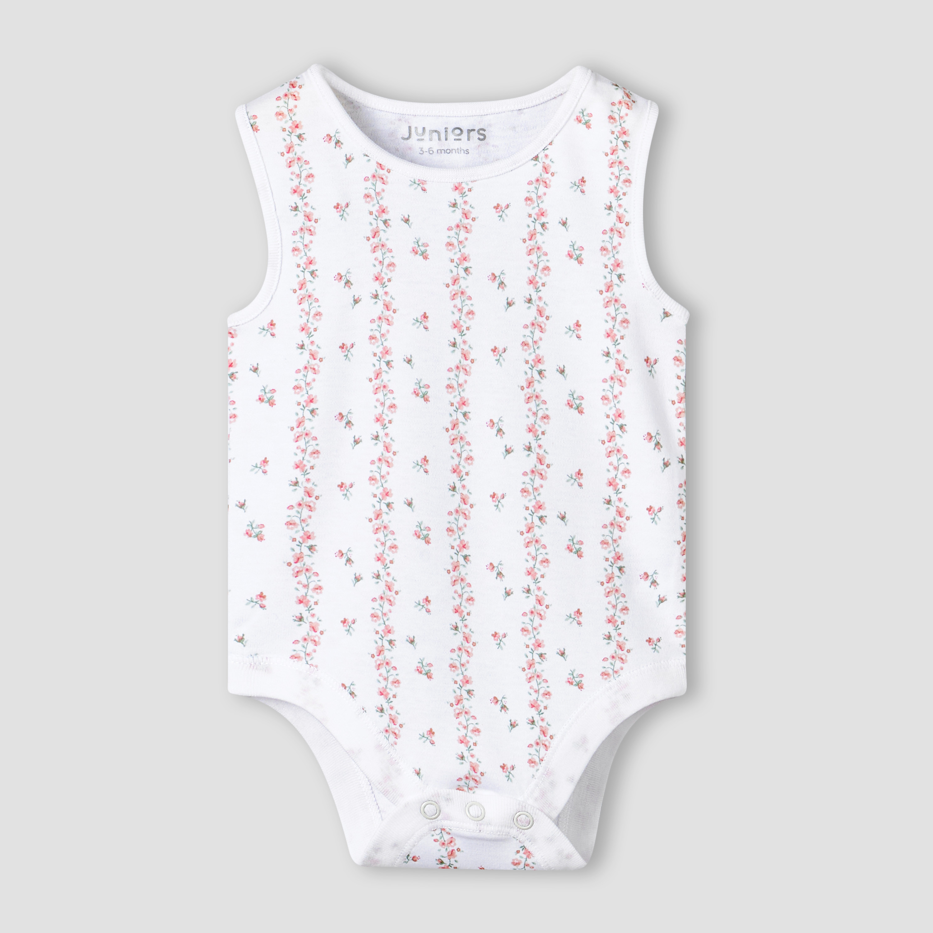 Pack of 3 Juniors Cotton Sleeveless Bodysuit with Snap Button Closure-baby-girls-clothing-bodysuits-image-3