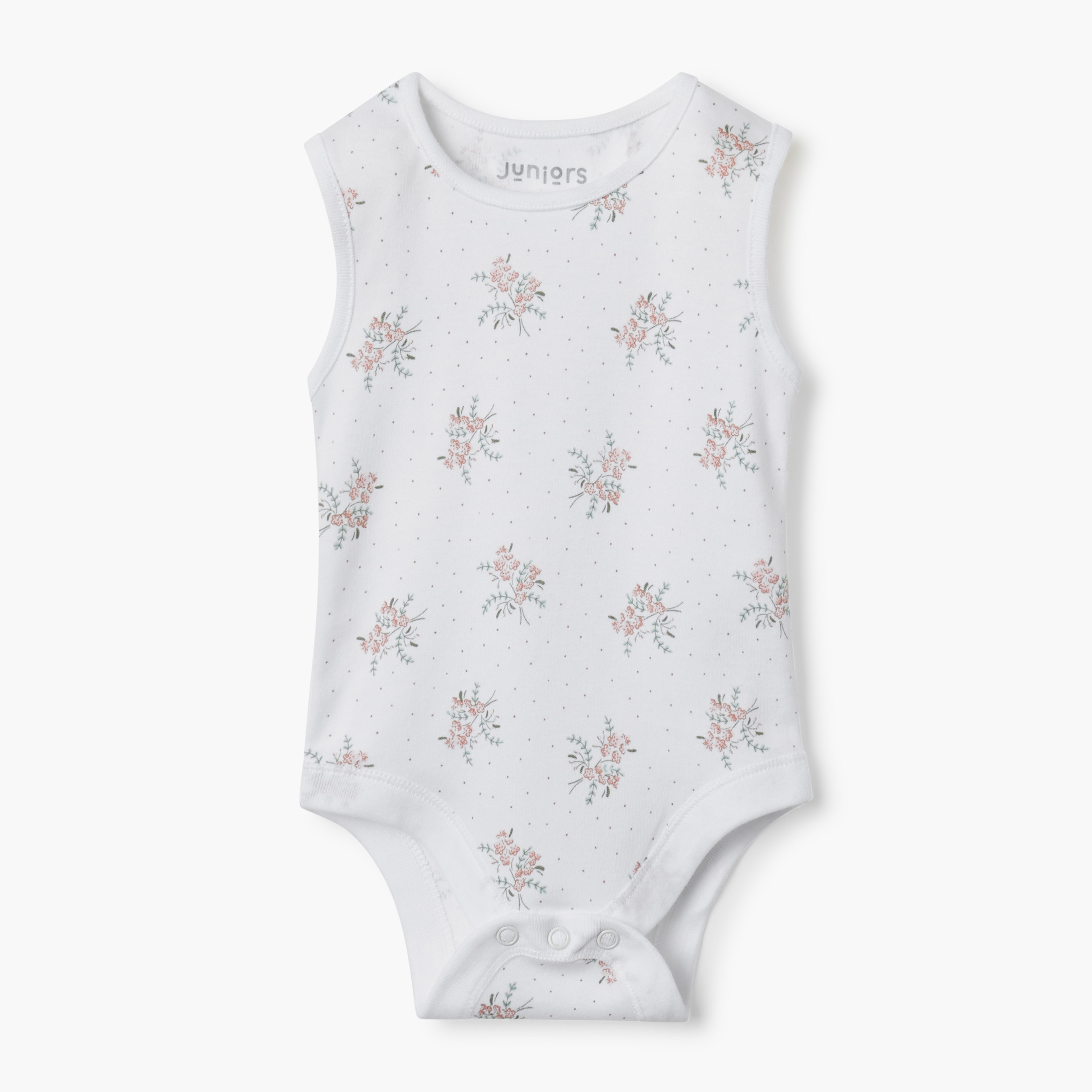 Juniors Printed Sleeveless Bodysuit - Set of 3-baby-girls-clothing-bodysuits-image-4