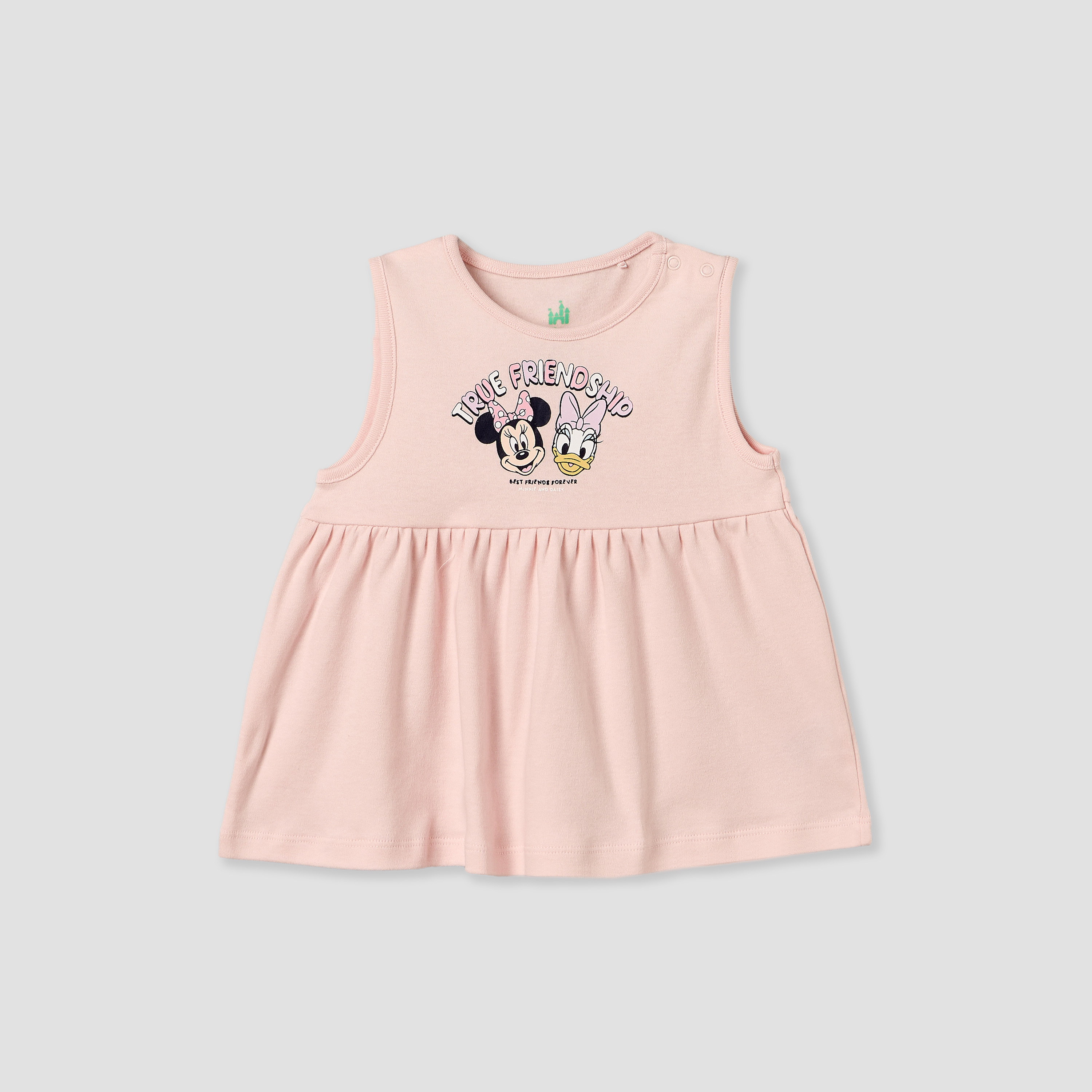 Pack of 2 Disney Round Neck Knee Length A-line Dress with Minnie Mouse Print-baby-girls-clothing-dressesandjumpsuits-image-2