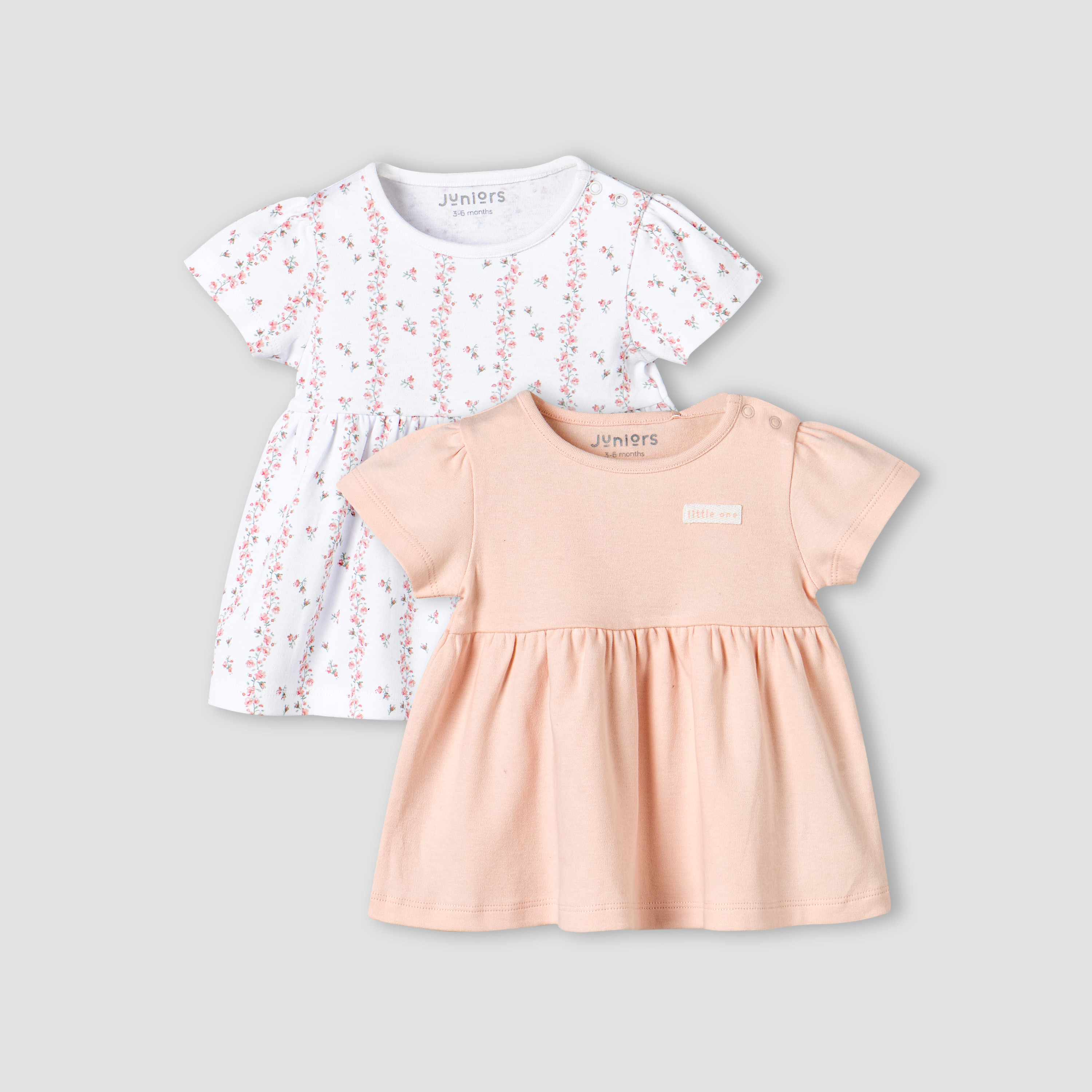 Pack of 2 Juniors Short Sleeves A-line Dress with Assorted Design-baby-girls-clothing-dressesandjumpsuits-image-1