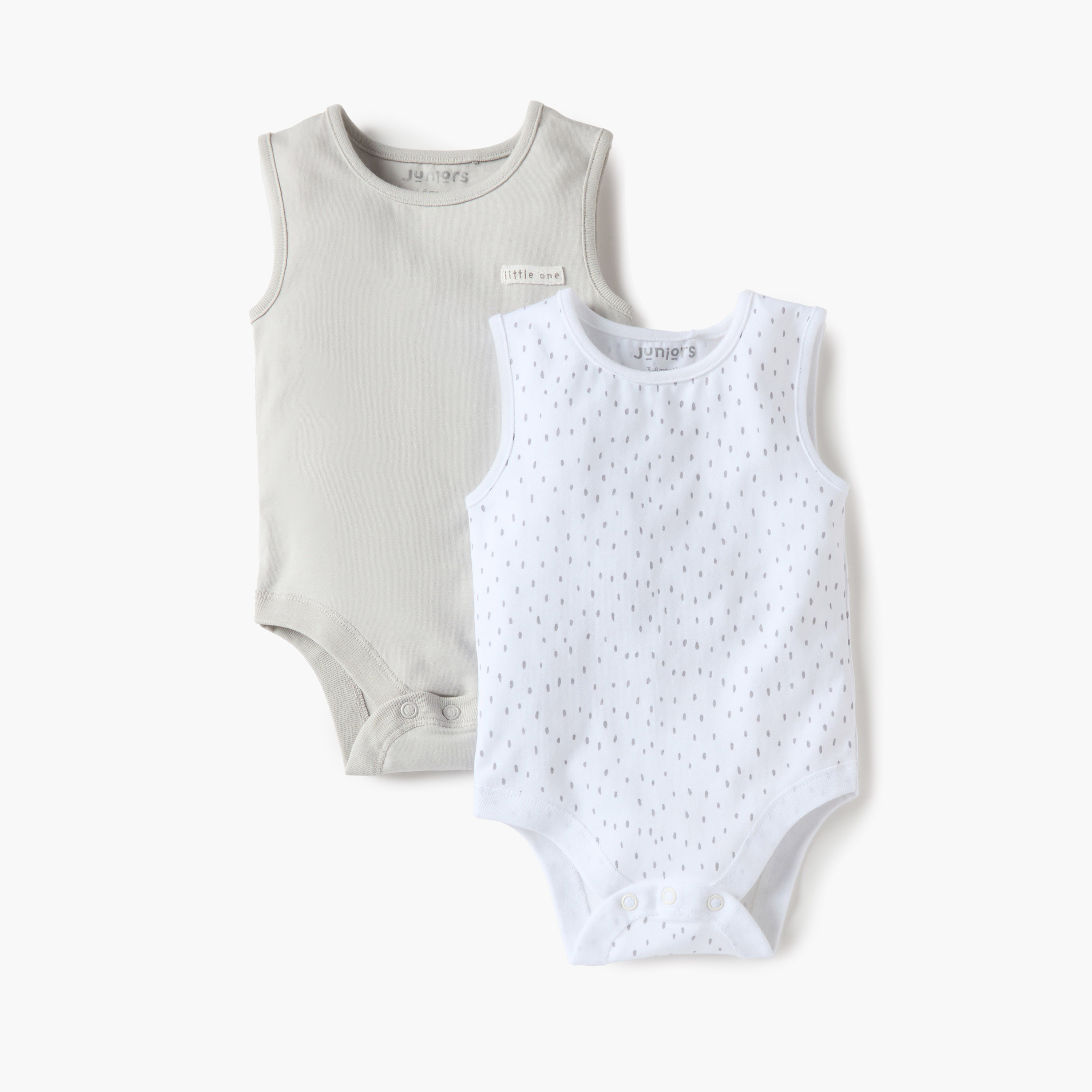 بودي سوت متنوع بدون أكمام وأزرار إغلاق من جونيورز - طقم من قطعتين-baby-boys-clothing-bodysuits-image-1