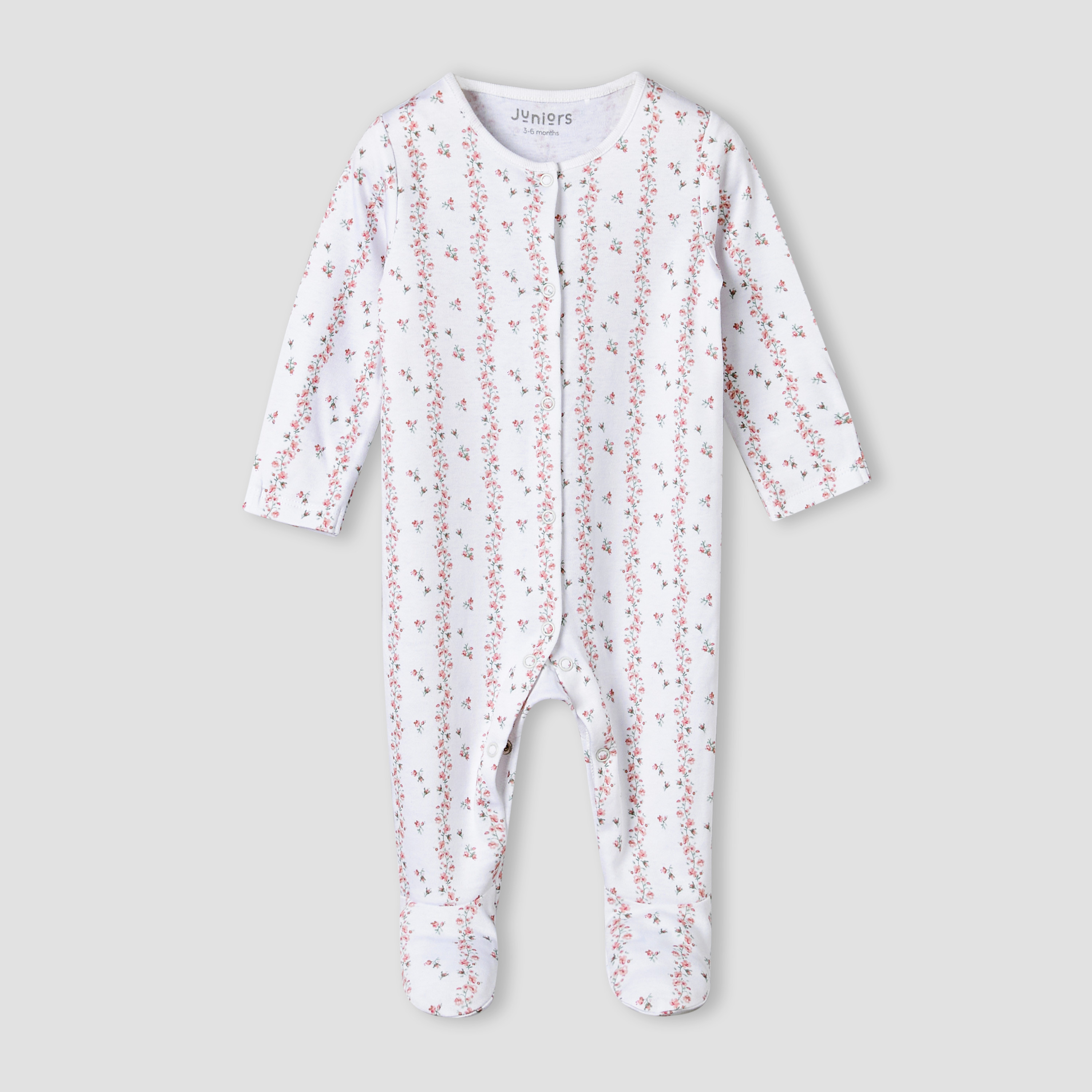 Pack of 2 Juniors Cotton Long Sleeves Sleepsuit with Assorted Design-baby-girls-clothing-nightwear-sleepsuits-image-2
