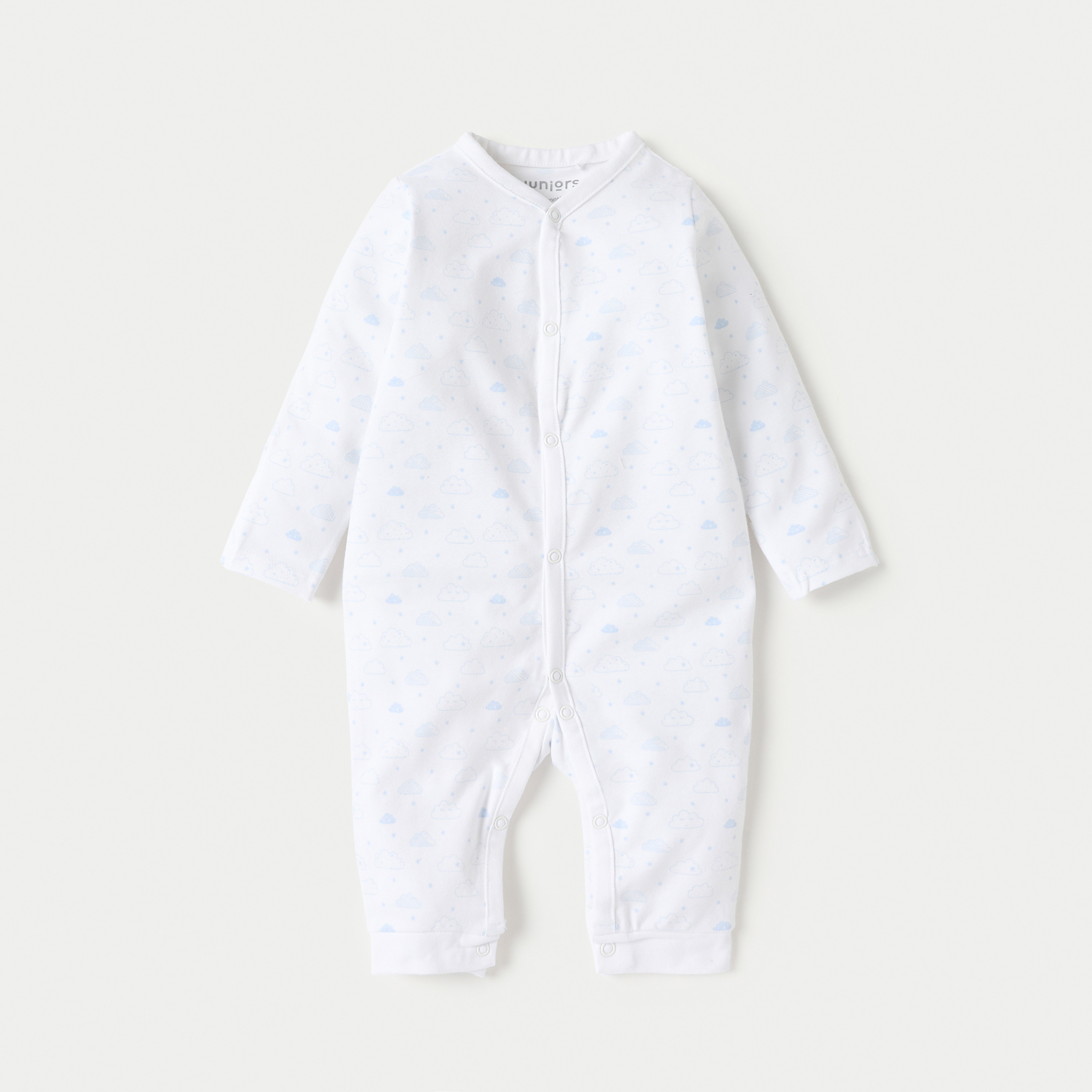 Juniors Printed Sleepsuit with Button Closure - Set of 2-baby-boys-clothing-nightwear-sleepsuits-image-3