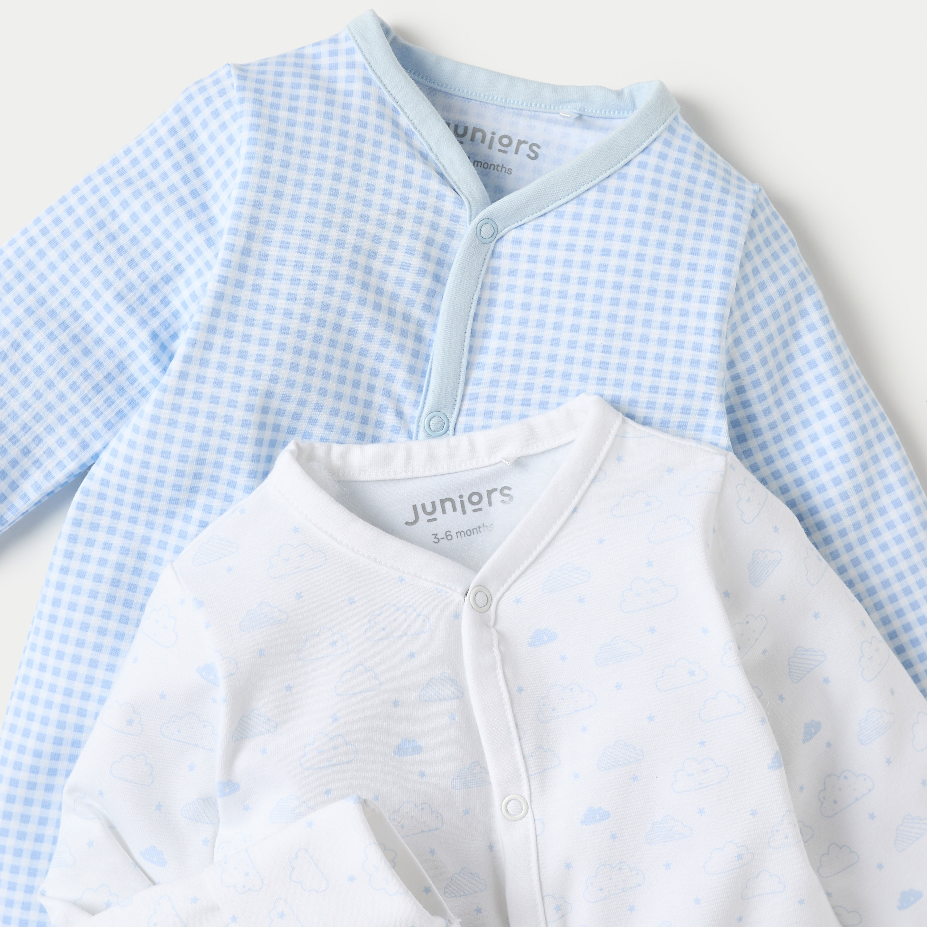 Juniors Printed Sleepsuit with Button Closure - Set of 2-baby-boys-clothing-nightwear-sleepsuits-image-4