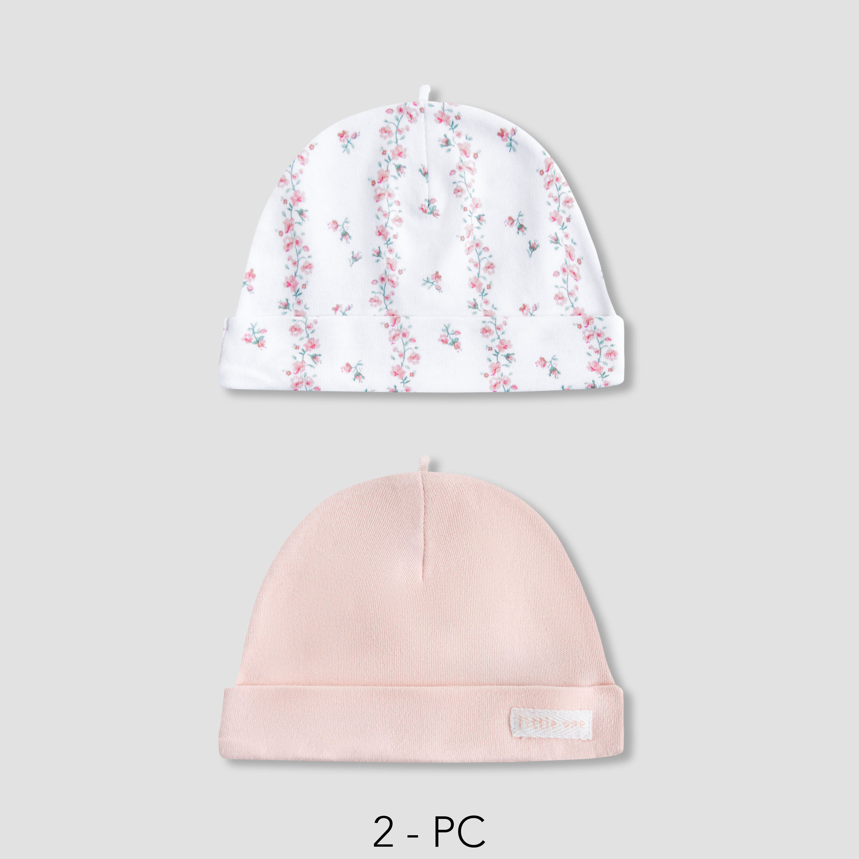 Pack of 2 Juniors Cap with Turn-Up Hem-baby-girls-accessories-caps-image-1