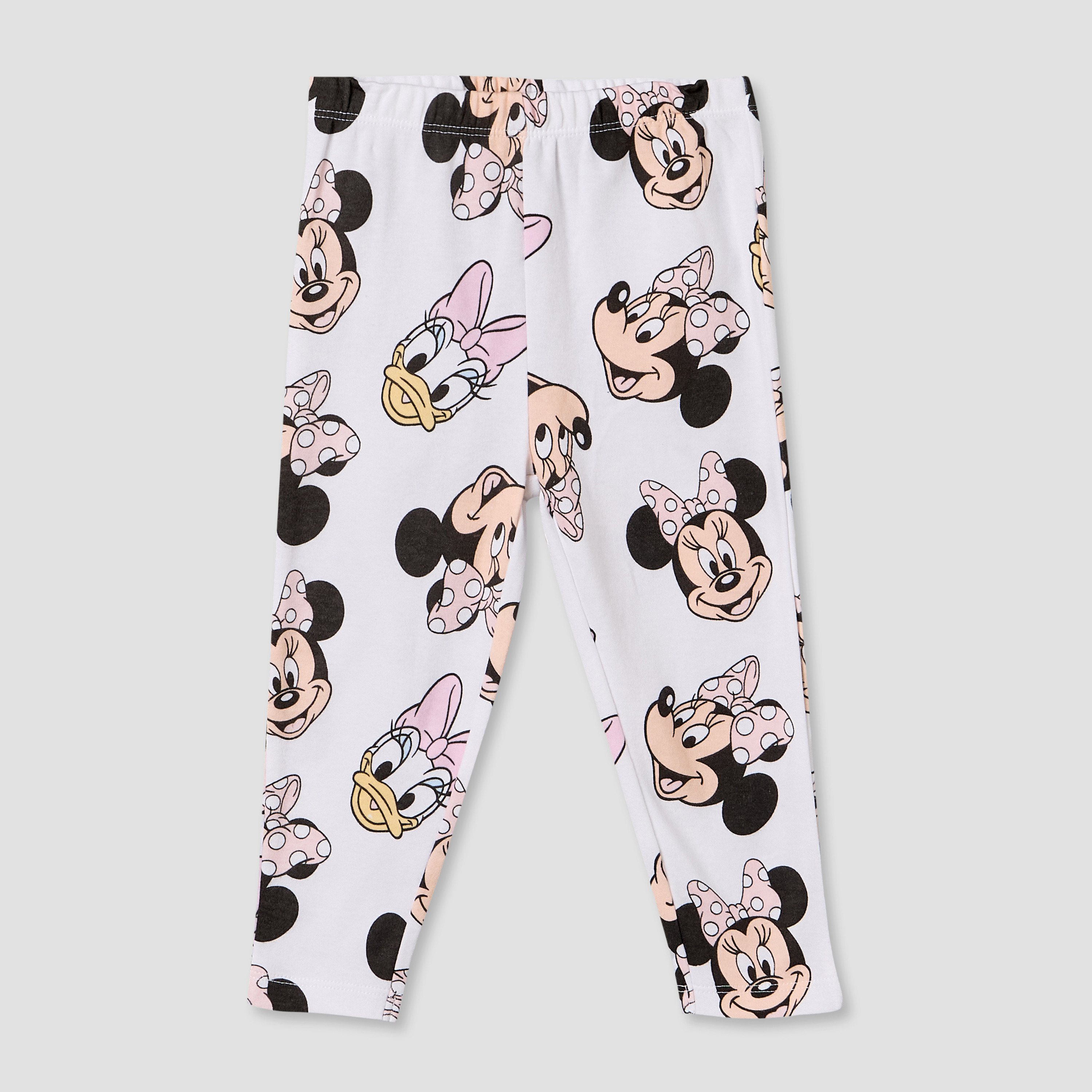 Pack of 2 Disney Cotton Crew Neck Long Sleeves Pyjama Set with Minnie Mouse and Daisy Duck Print-baby-girls-clothing-nightwear-pyjamasets-image-3