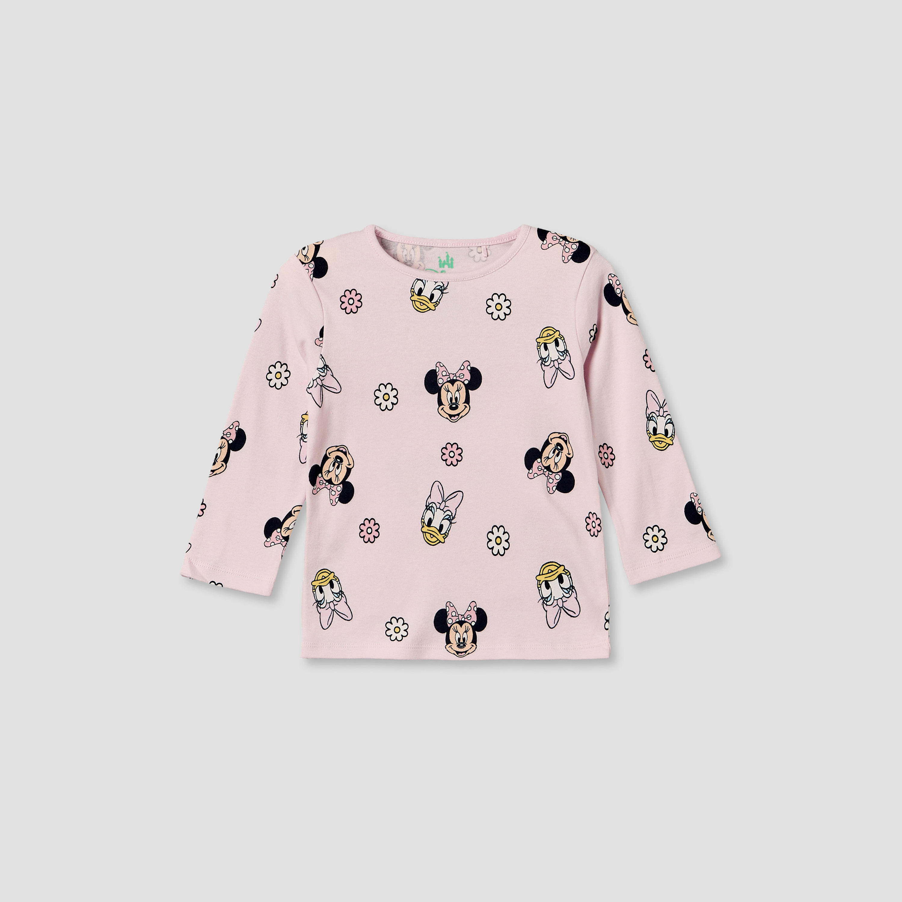 Pack of 2 Disney Cotton Crew Neck Long Sleeves Pyjama Set with Minnie Mouse and Daisy Duck Print-baby-girls-clothing-nightwear-pyjamasets-image-4