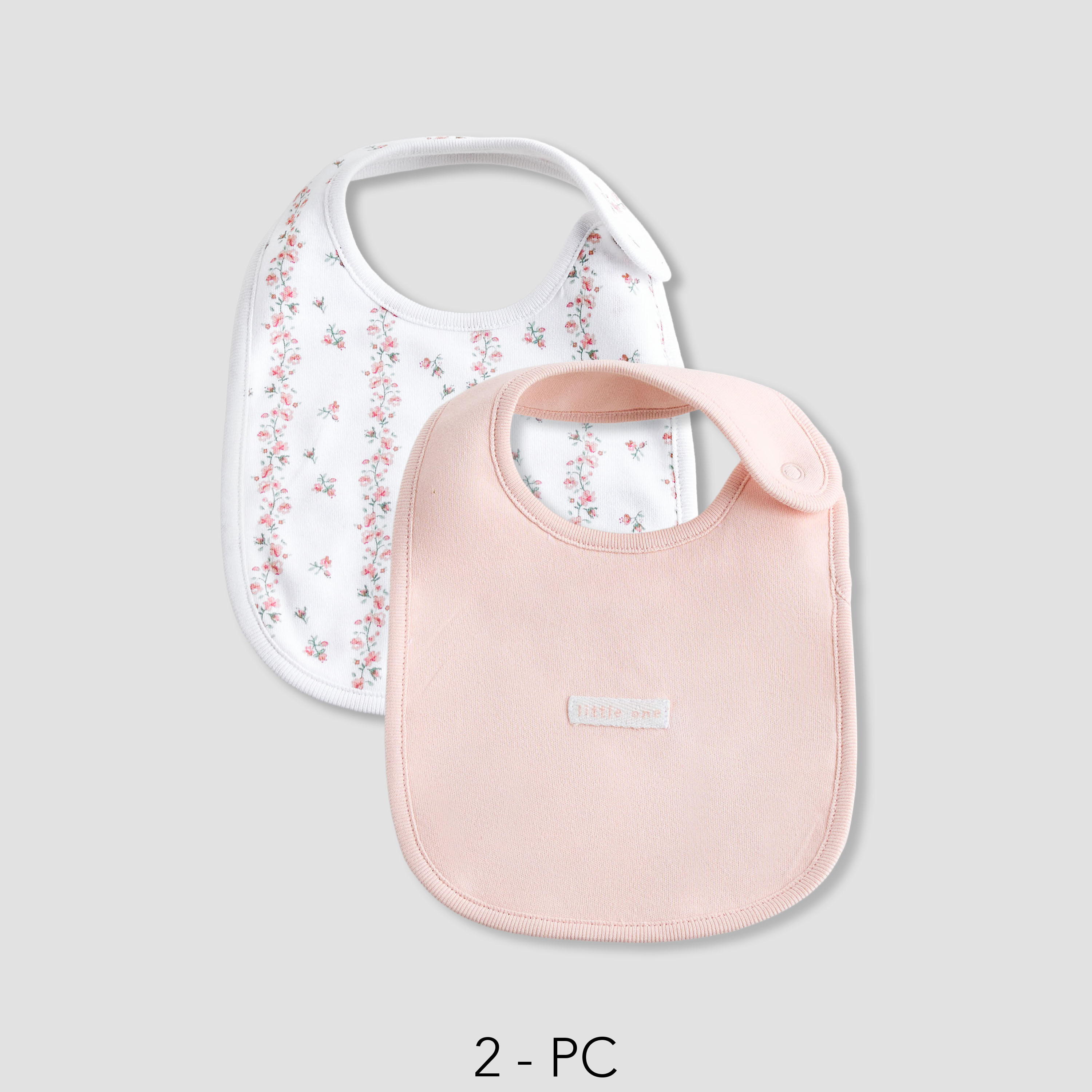 Pack of 2 Juniors Baby Bib with Snap Button Closure-baby-feeding-bibs-image-1