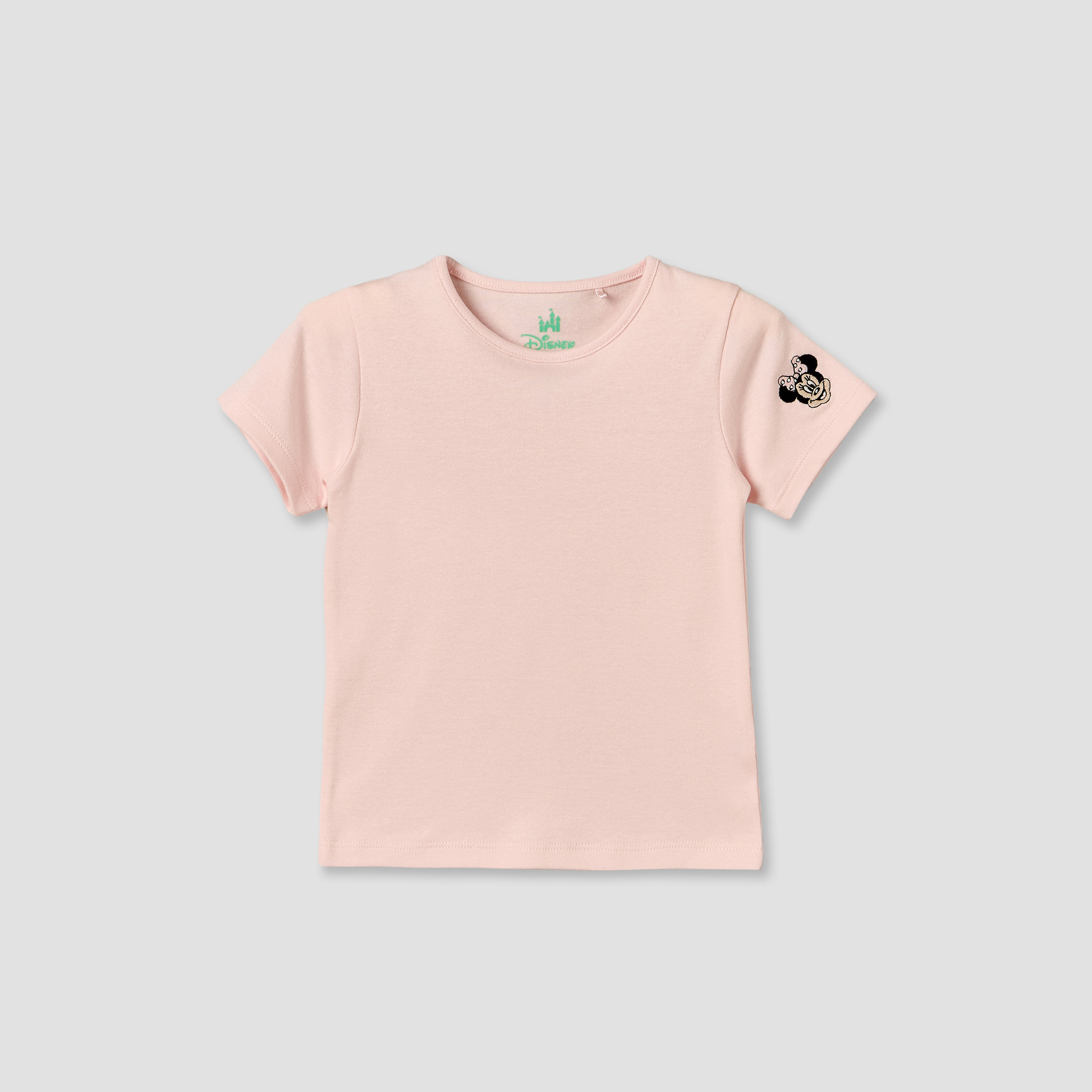 Disney Crew Neck Short Sleeves T-shirt and Dungaree Set with Minnie Mouse and Daisy Duck Print-baby-girls-clothing-setsandcoords-image-3