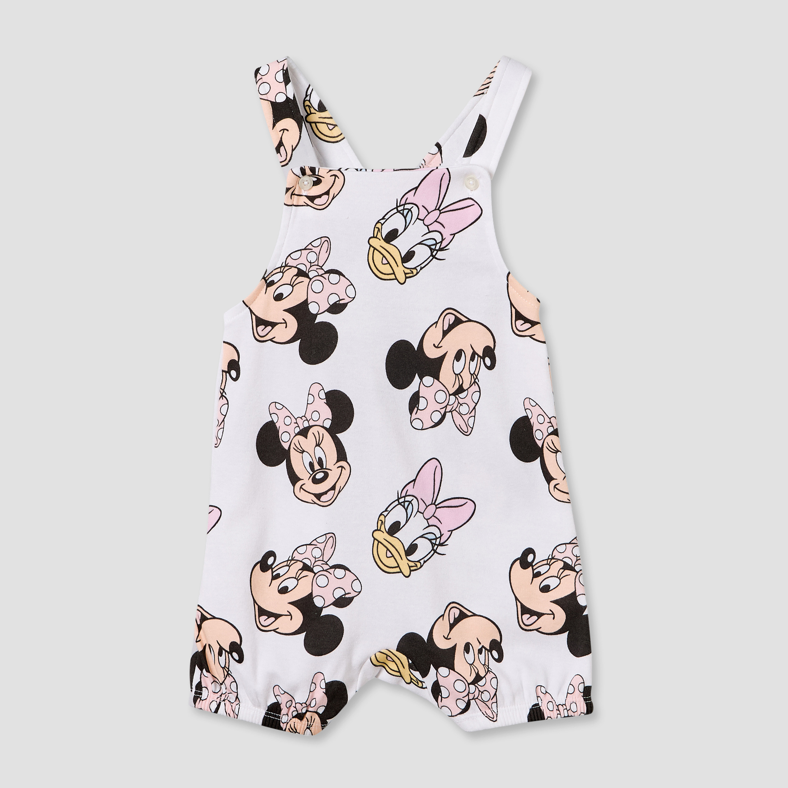 Disney Crew Neck Short Sleeves T-shirt and Dungaree Set with Minnie Mouse and Daisy Duck Print-baby-girls-clothing-setsandcoords-image-4