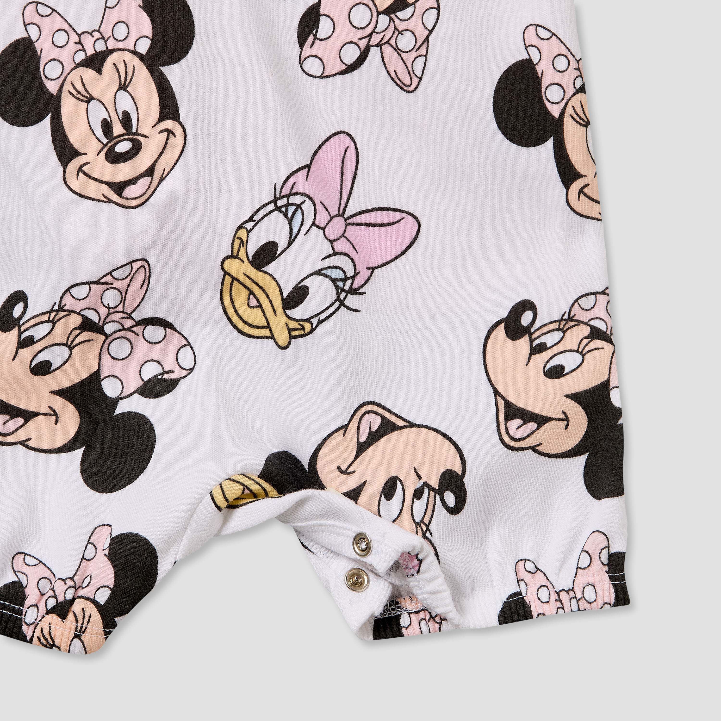 Disney Crew Neck Short Sleeves T-shirt and Dungaree Set with Minnie Mouse and Daisy Duck Print-baby-girls-clothing-setsandcoords-image-5