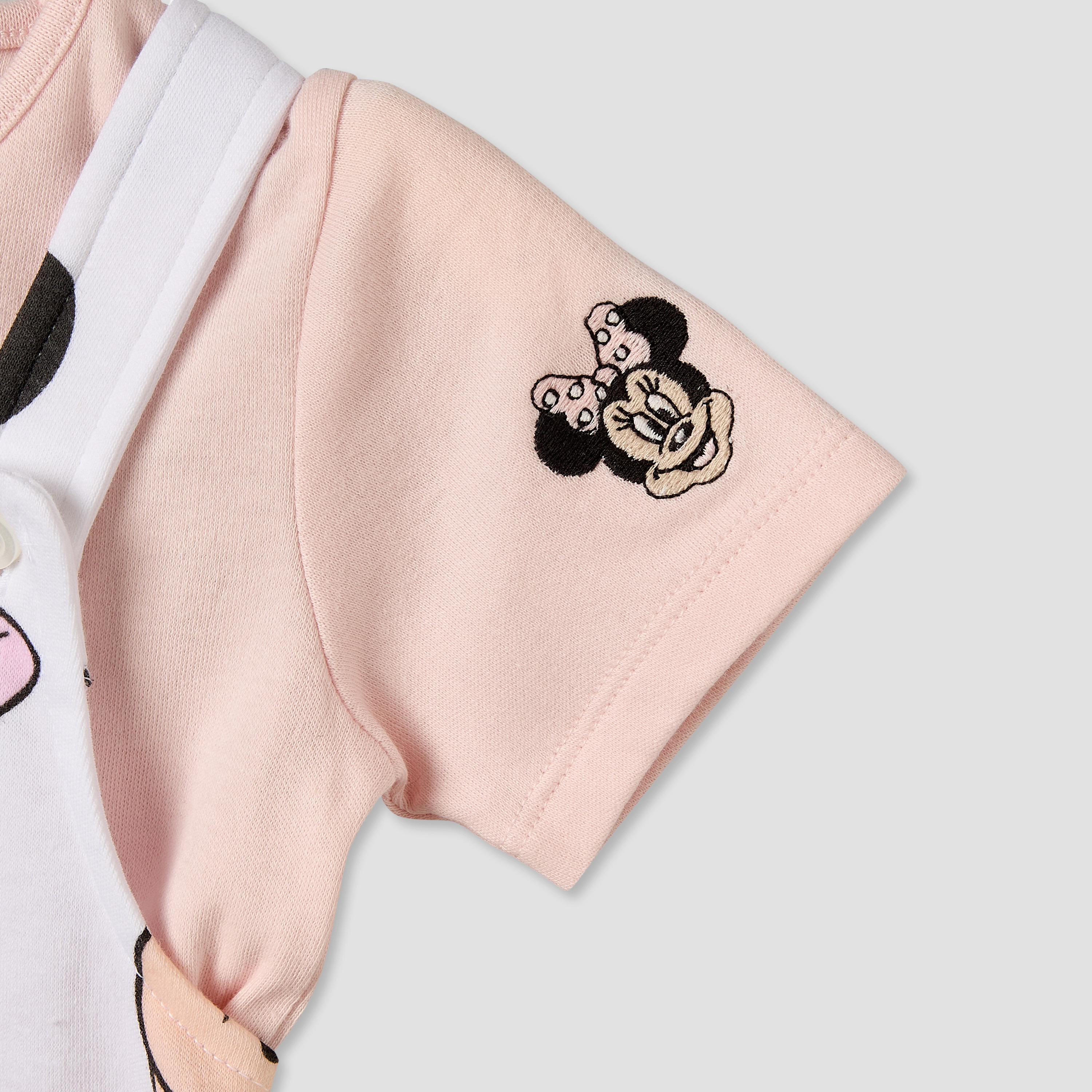 Disney Crew Neck Short Sleeves T-shirt and Dungaree Set with Minnie Mouse and Daisy Duck Print-baby-girls-clothing-setsandcoords-image-6