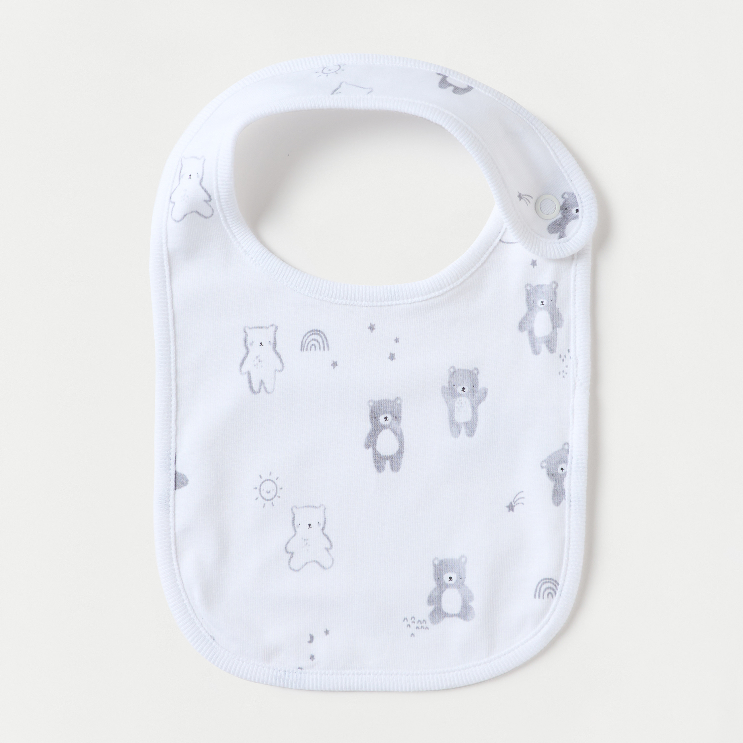مرايل متنوعة بزر إغلاق كبّاس من جونيورز - طقم من قطعتين-baby-feeding-bibs-image-2