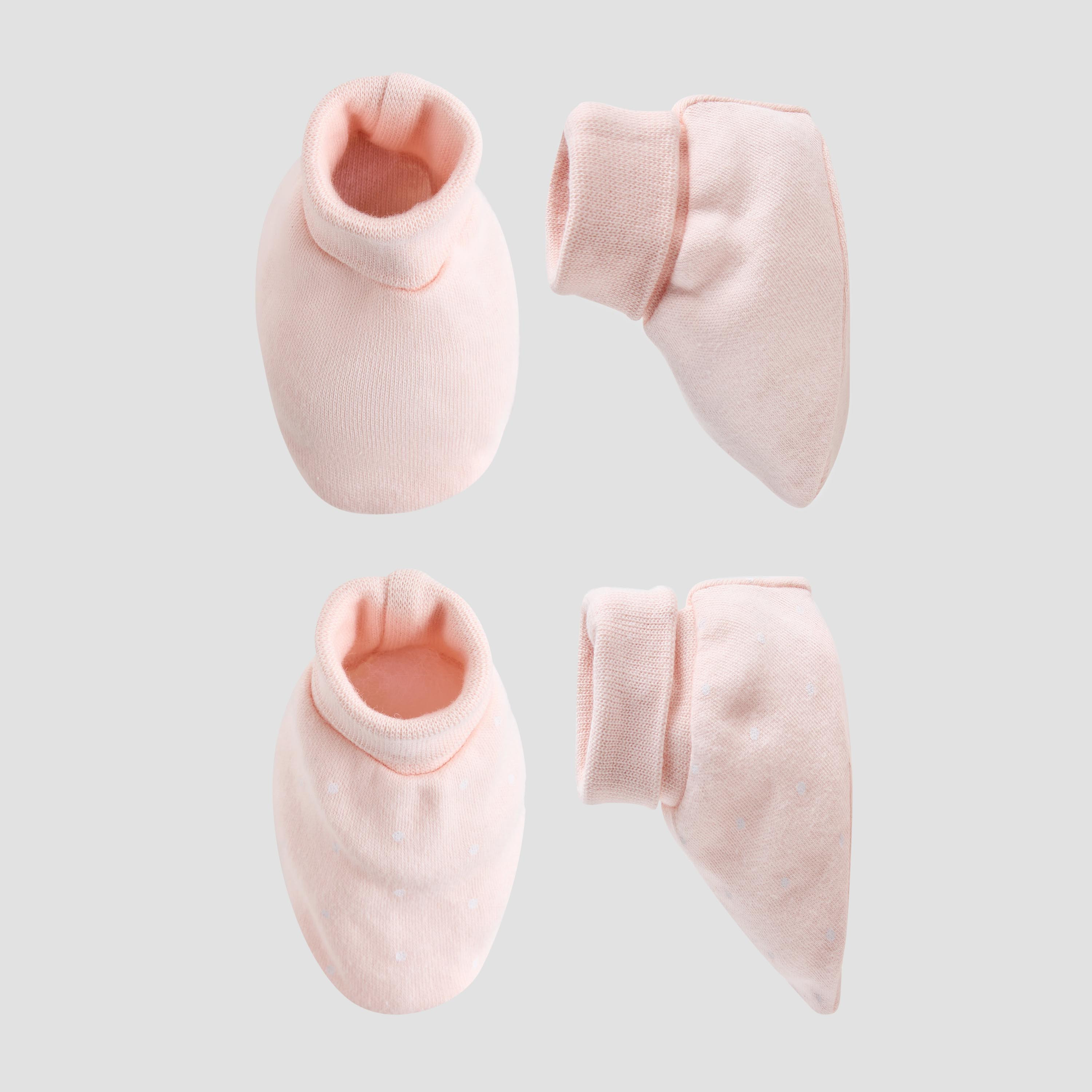 Pack of 2 Juniors Booties with Textured Hem-baby-girls-shoes-booties-image-1