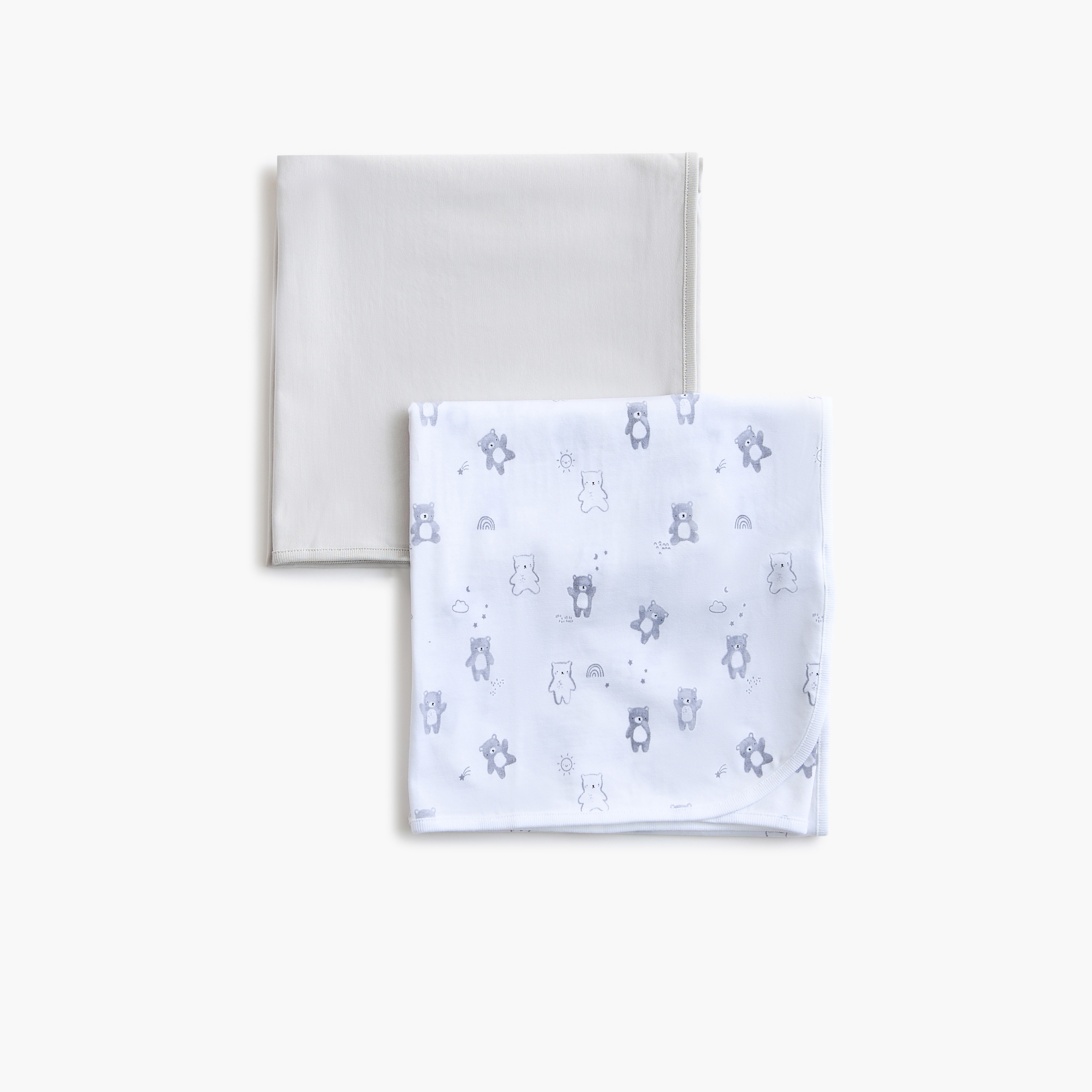 طقم بطانيات حديثي ولادة متنوعة قطعتين من جونيورز - 70x70 سم-baby-nursery-blanketsandswaddles-receivingblankets-image-3