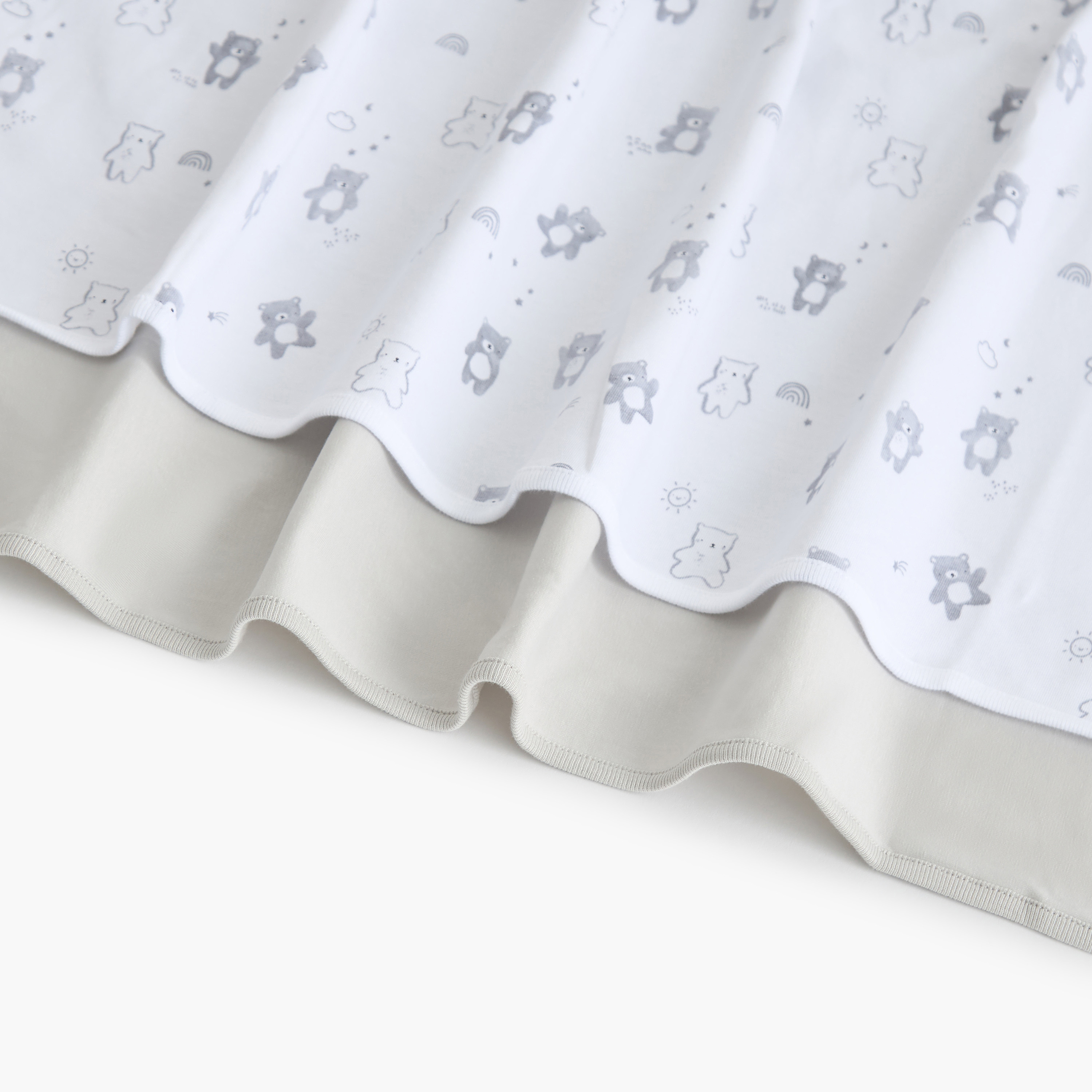 طقم بطانيات حديثي ولادة متنوعة قطعتين من جونيورز - 70x70 سم-baby-nursery-blanketsandswaddles-receivingblankets-image-5
