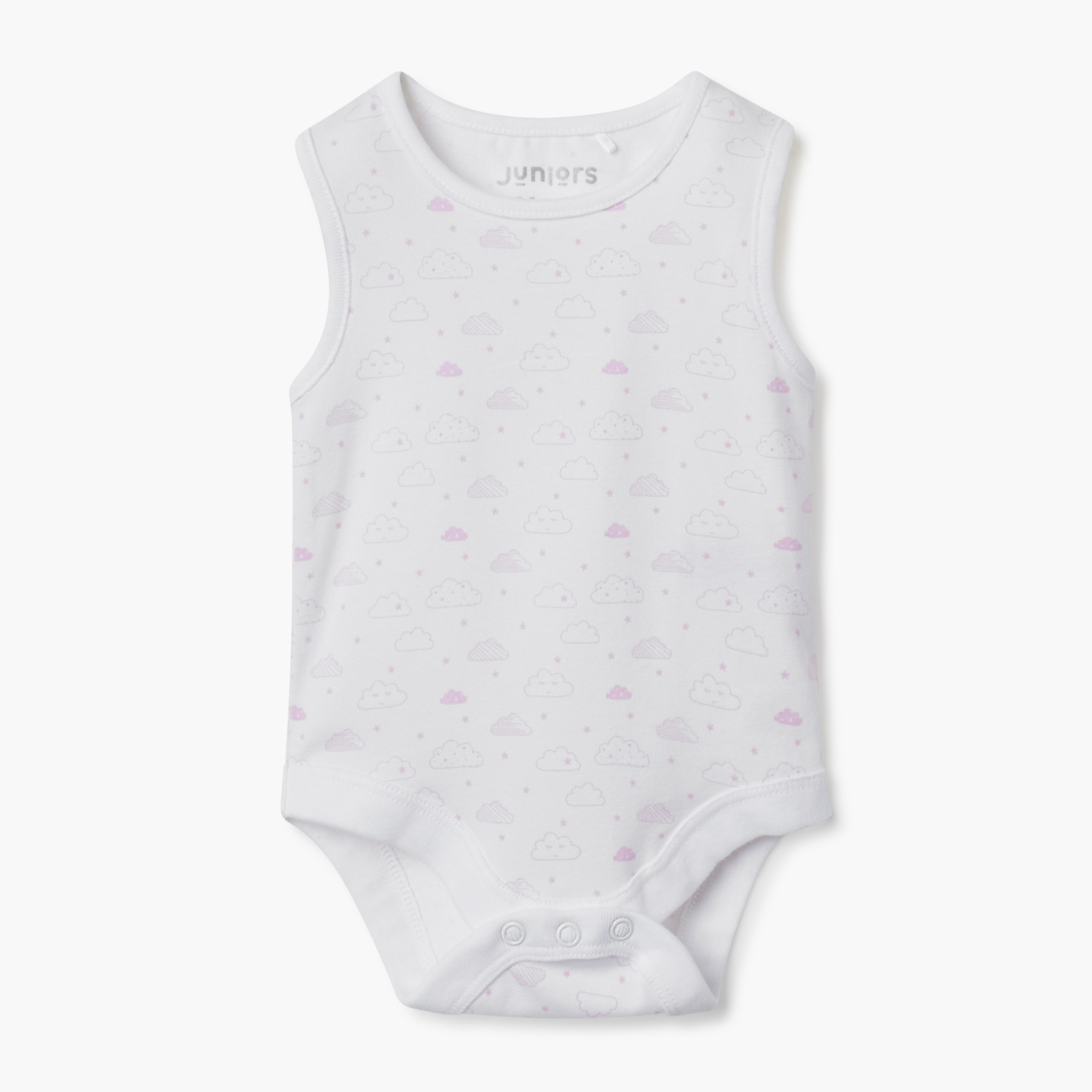 Juniors Assorted Sleeveless Bodysuit with Snap Button Closure - Set of 2-baby-girls-clothing-bodysuits-image-2