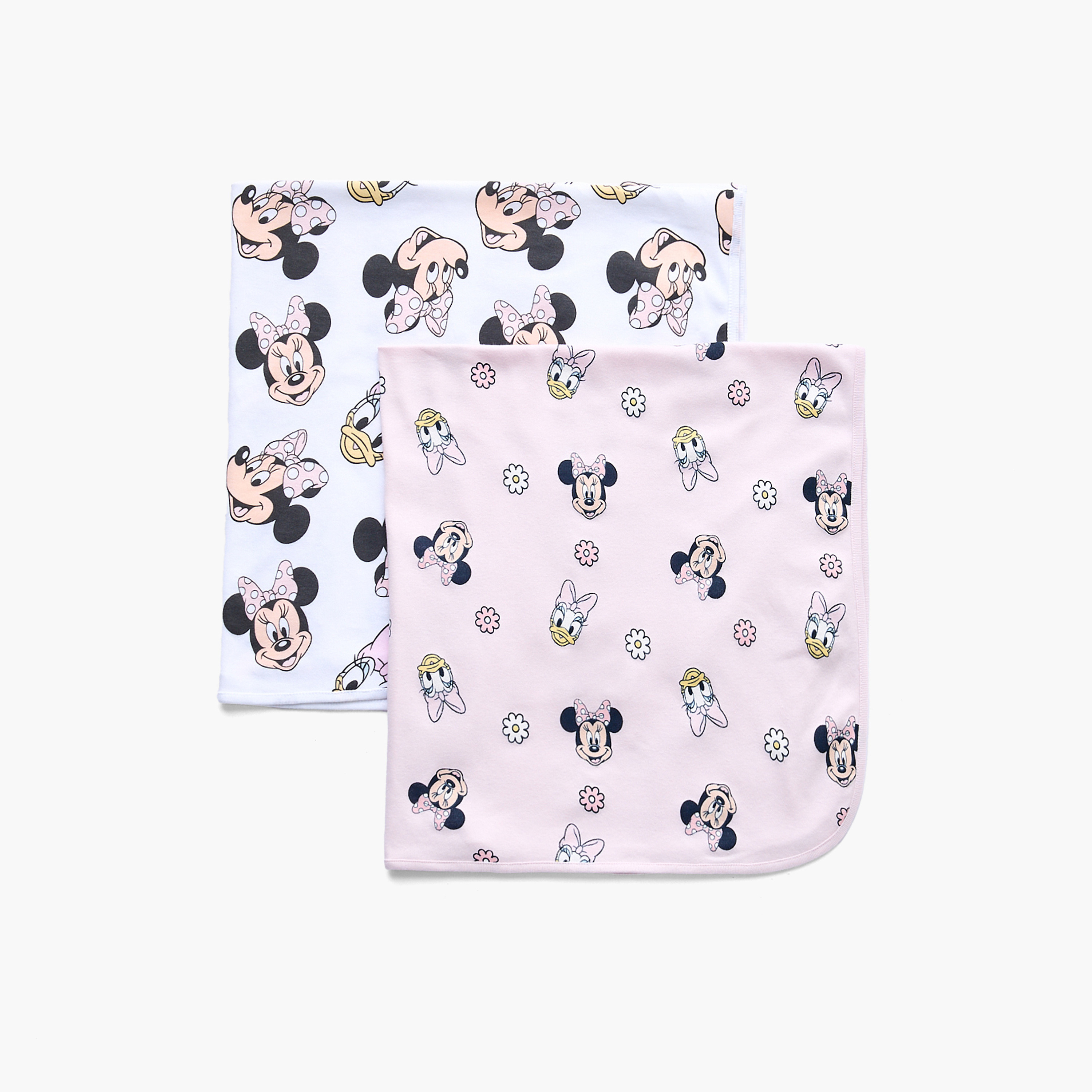 Pack of 2 Disney Receiving Blanket with Minnie Mouse and Daisy Duck Print-baby-nursery-blanketsandswaddles-receivingblankets-image-3