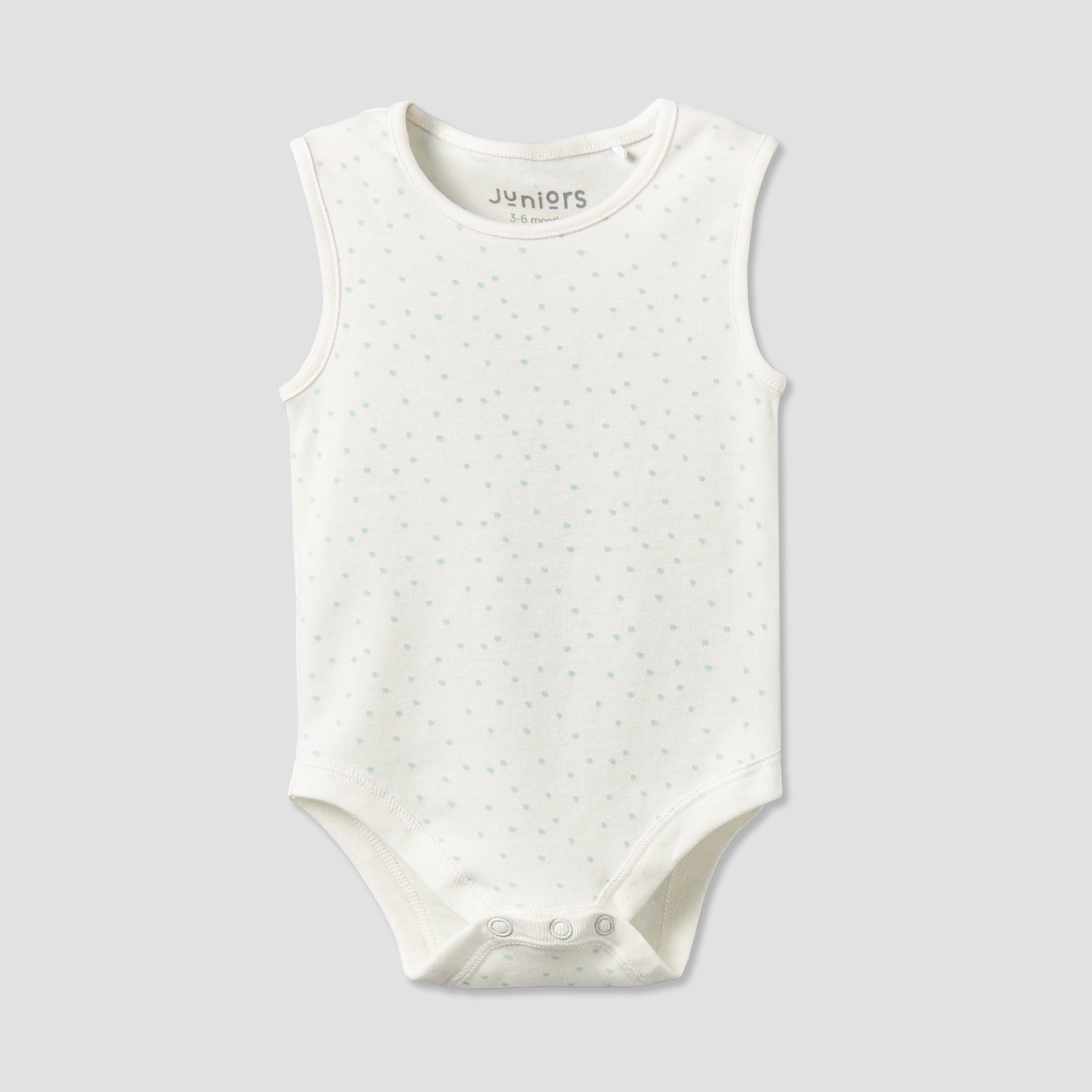 Pack of 3 Juniors Round Neck Sleeveless Bodysuit with Snap Button Closure-baby-boys-clothing-bodysuits-image-5