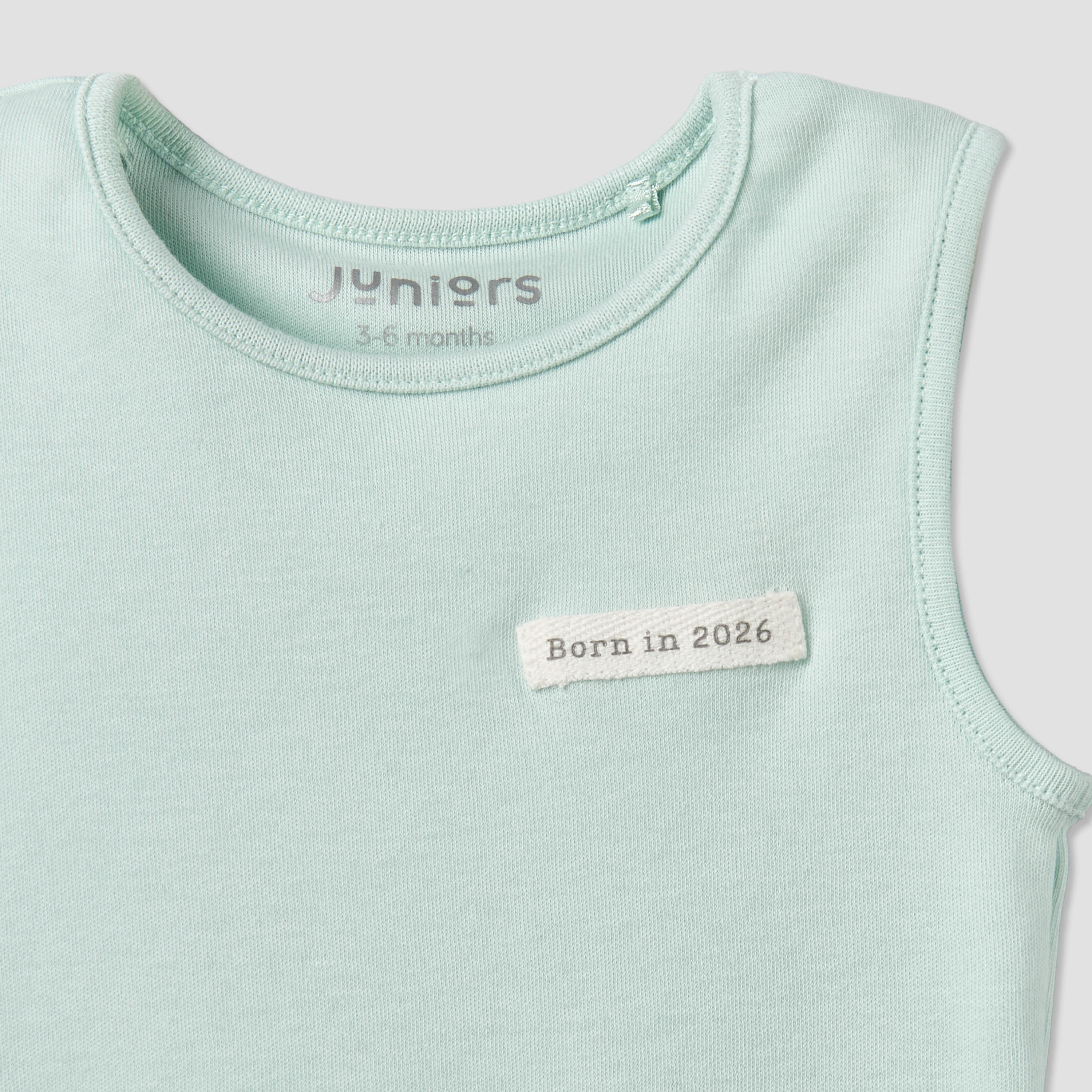 Pack of 3 Juniors Round Neck Sleeveless Bodysuit with Snap Button Closure-baby-boys-clothing-bodysuits-image-7