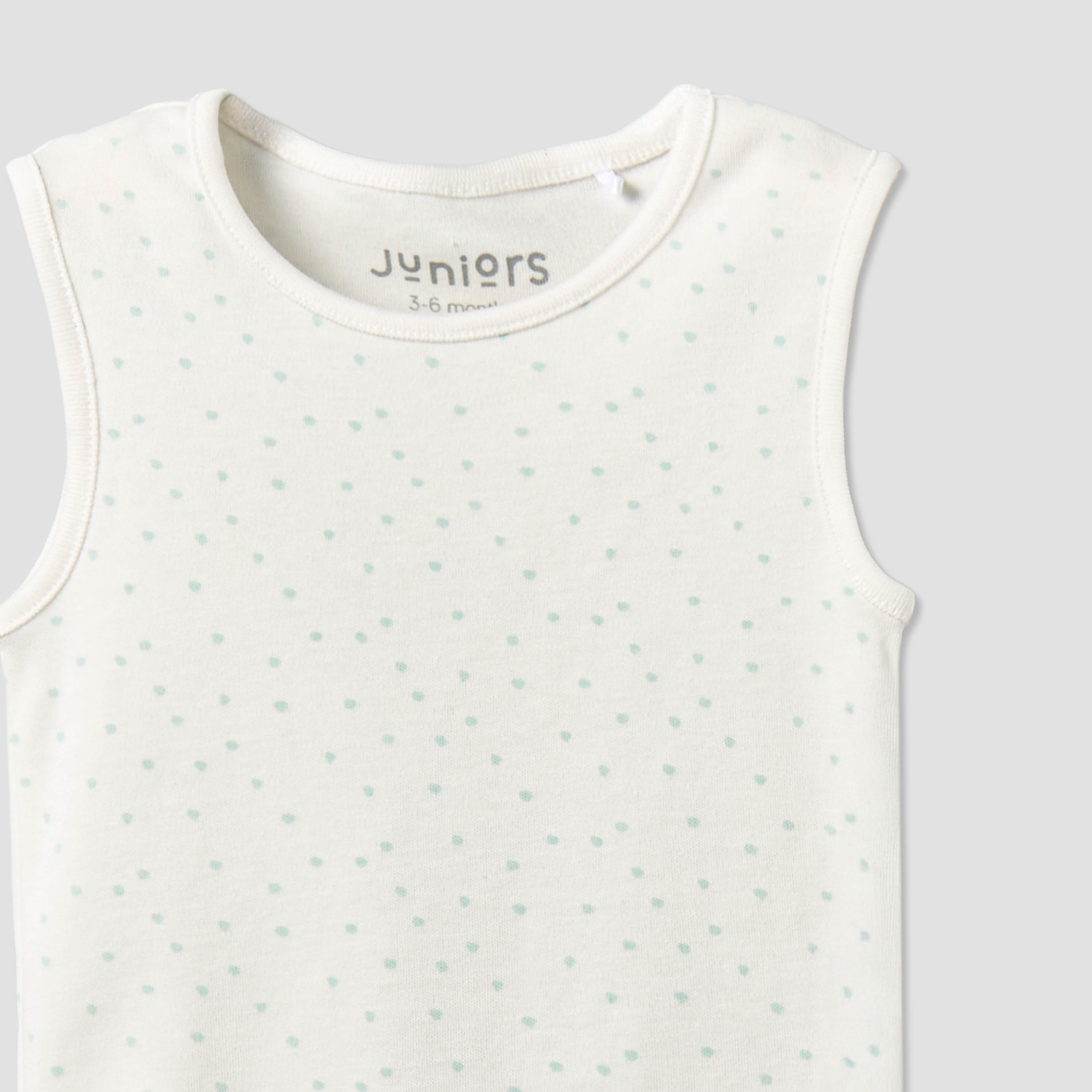 Pack of 3 Juniors Round Neck Sleeveless Bodysuit with Snap Button Closure-baby-boys-clothing-bodysuits-image-8