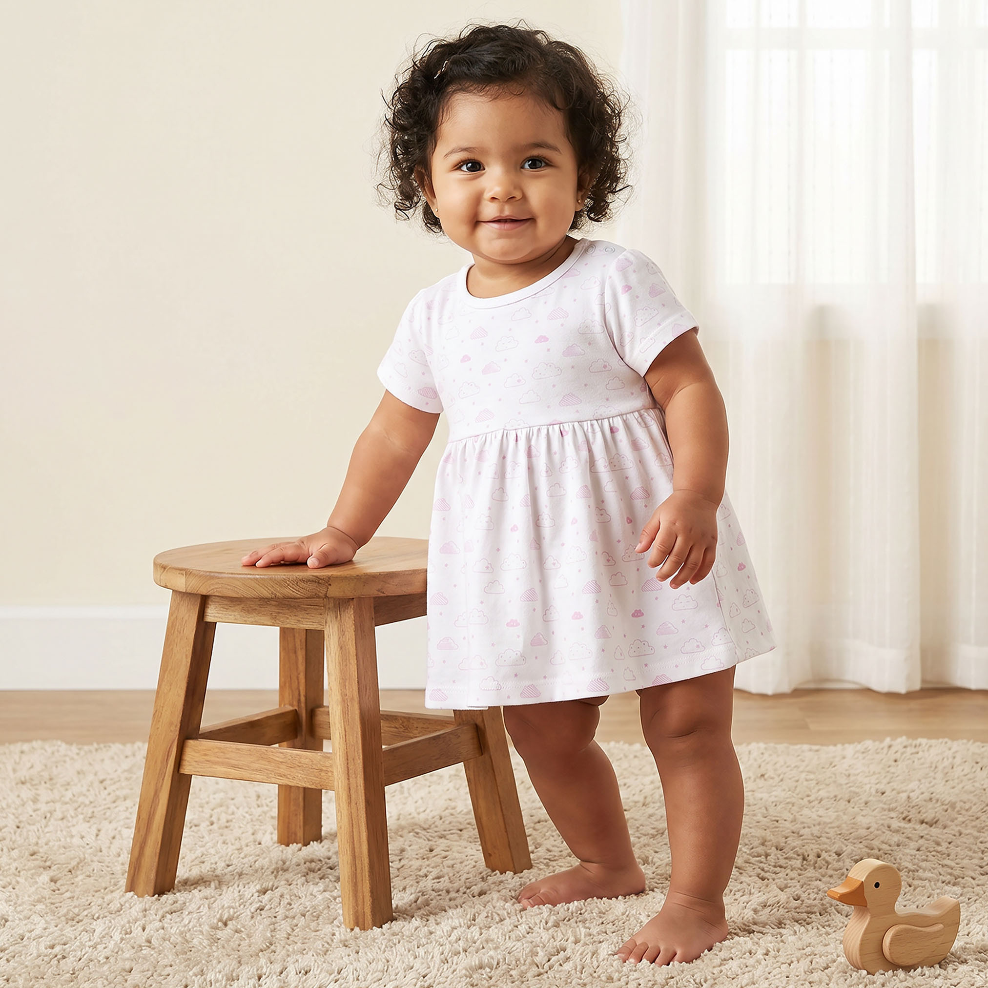 Juniors Assorted A-line Dress with Round Neck and Short Sleeves - Set of 2-baby-girls-clothing-dressesandjumpsuits-image-2