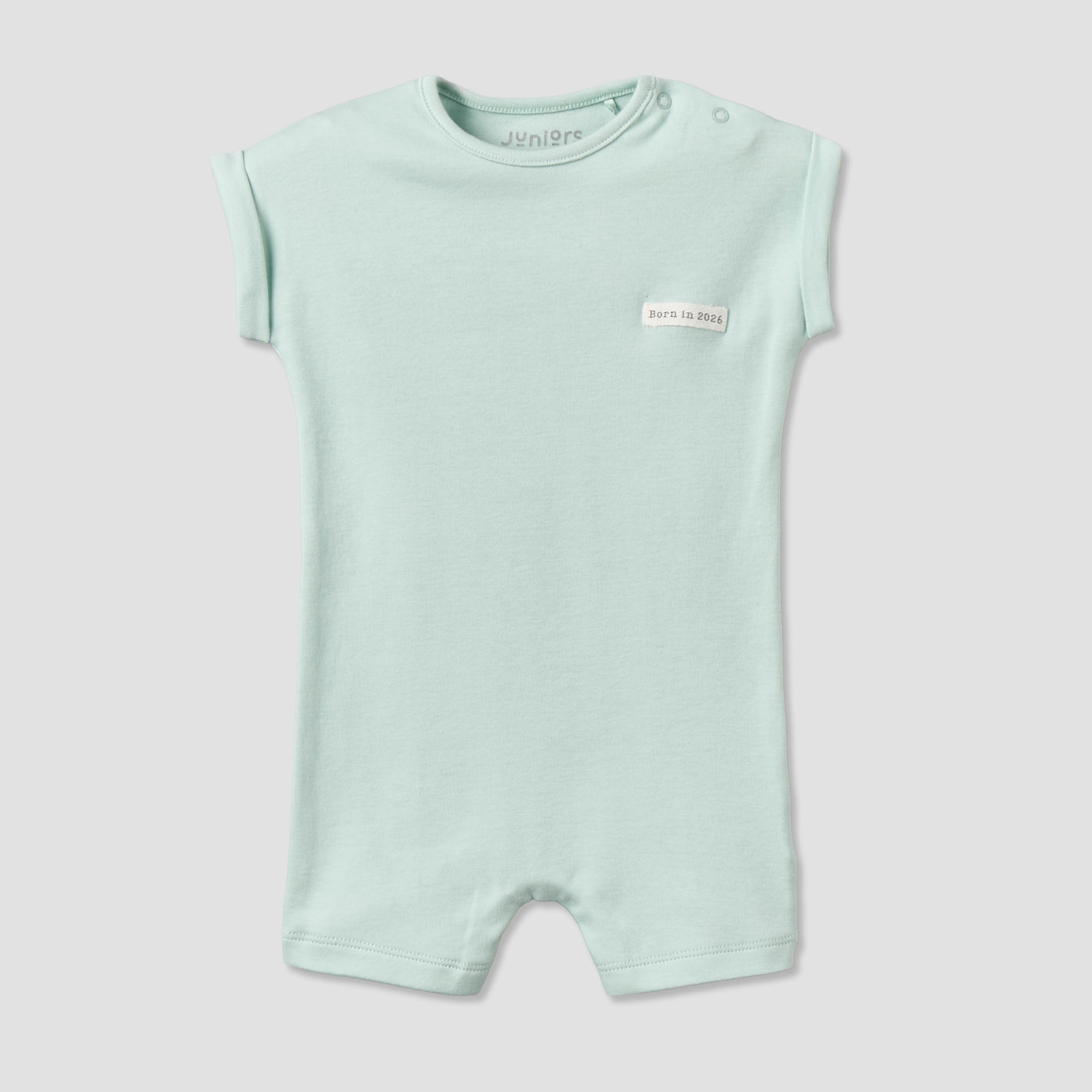 Pack of 2 Juniors Round Neck Short Sleeves Romper with Snap Button Closure-baby-boys-clothing-rompers-image-3