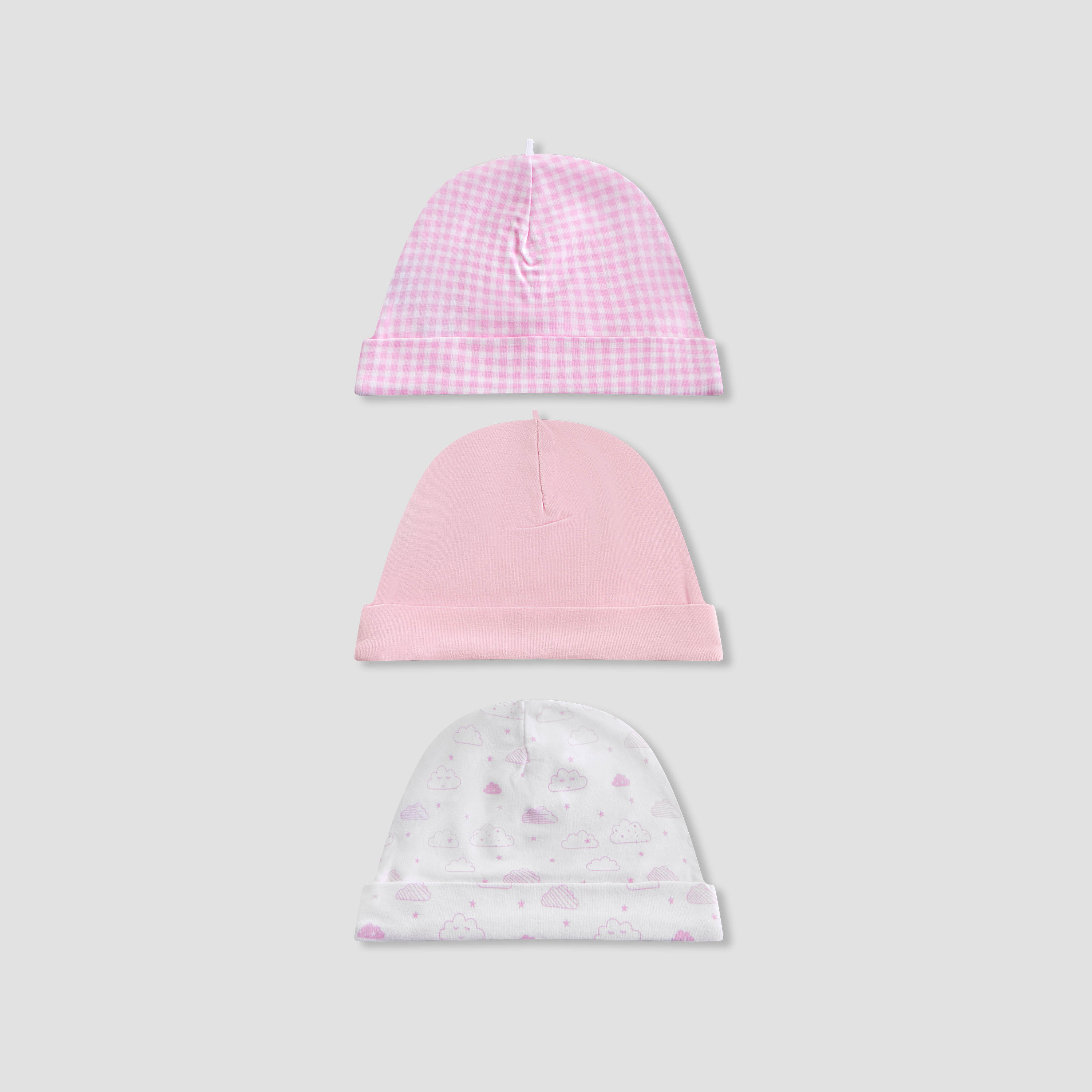 Juniors Assorted Cap - Set of 3-baby-girls-accessories-caps-image-1