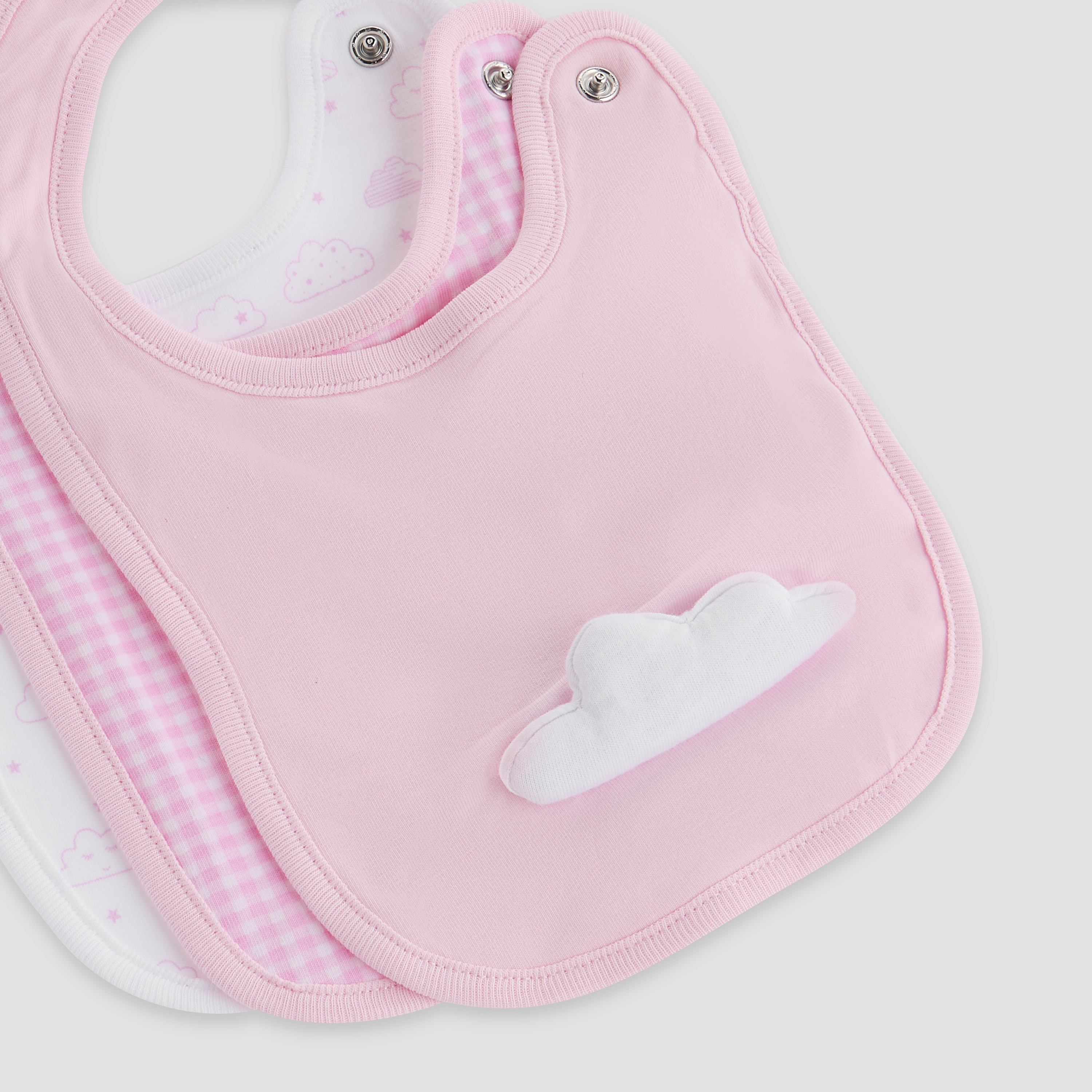 Juniors Assorted Bib with Button Closure - Set of 3-baby-feeding-bibs-image-6