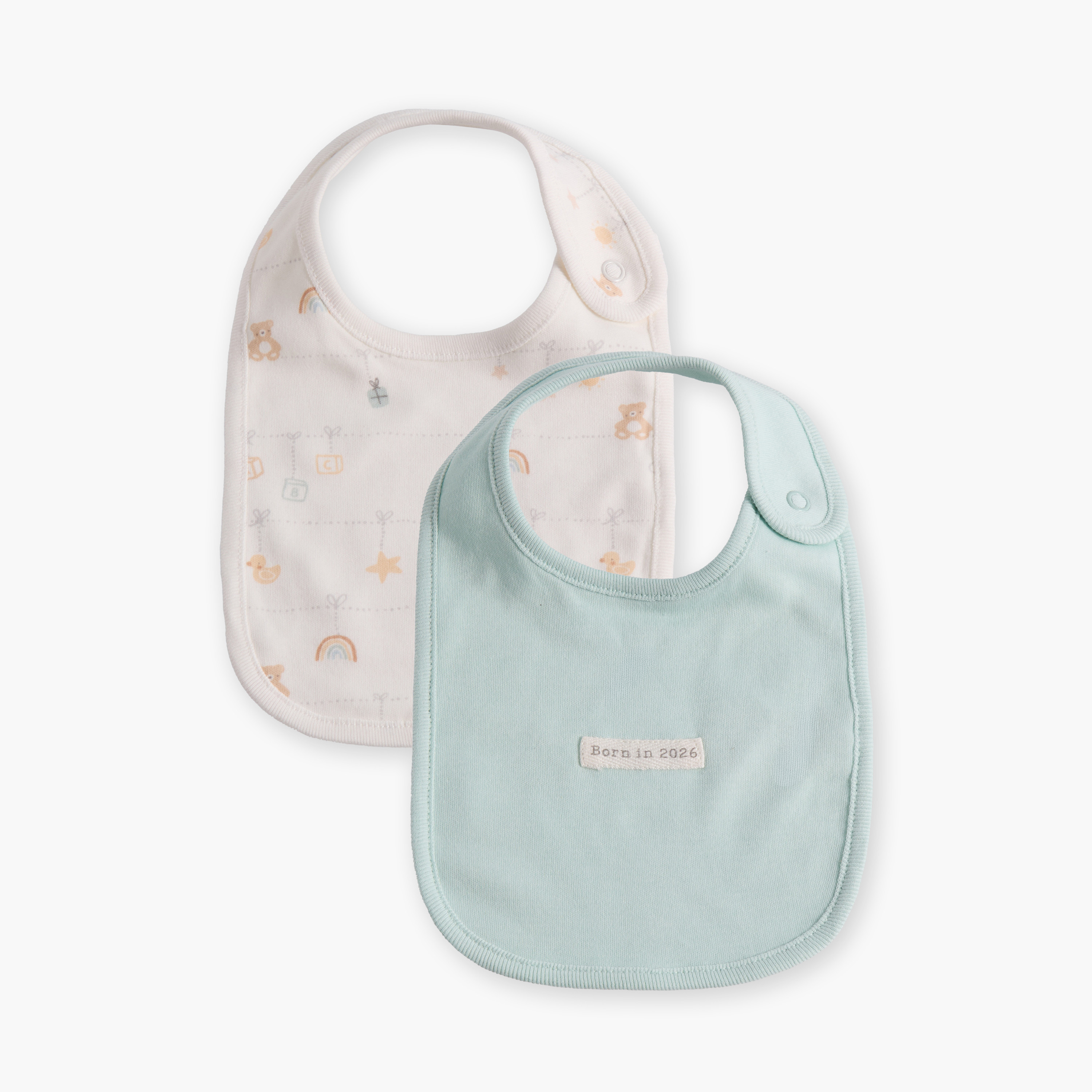Pack of 2 Juniors Baby Bib with Assorted Design-baby-feeding-bibs-image-1