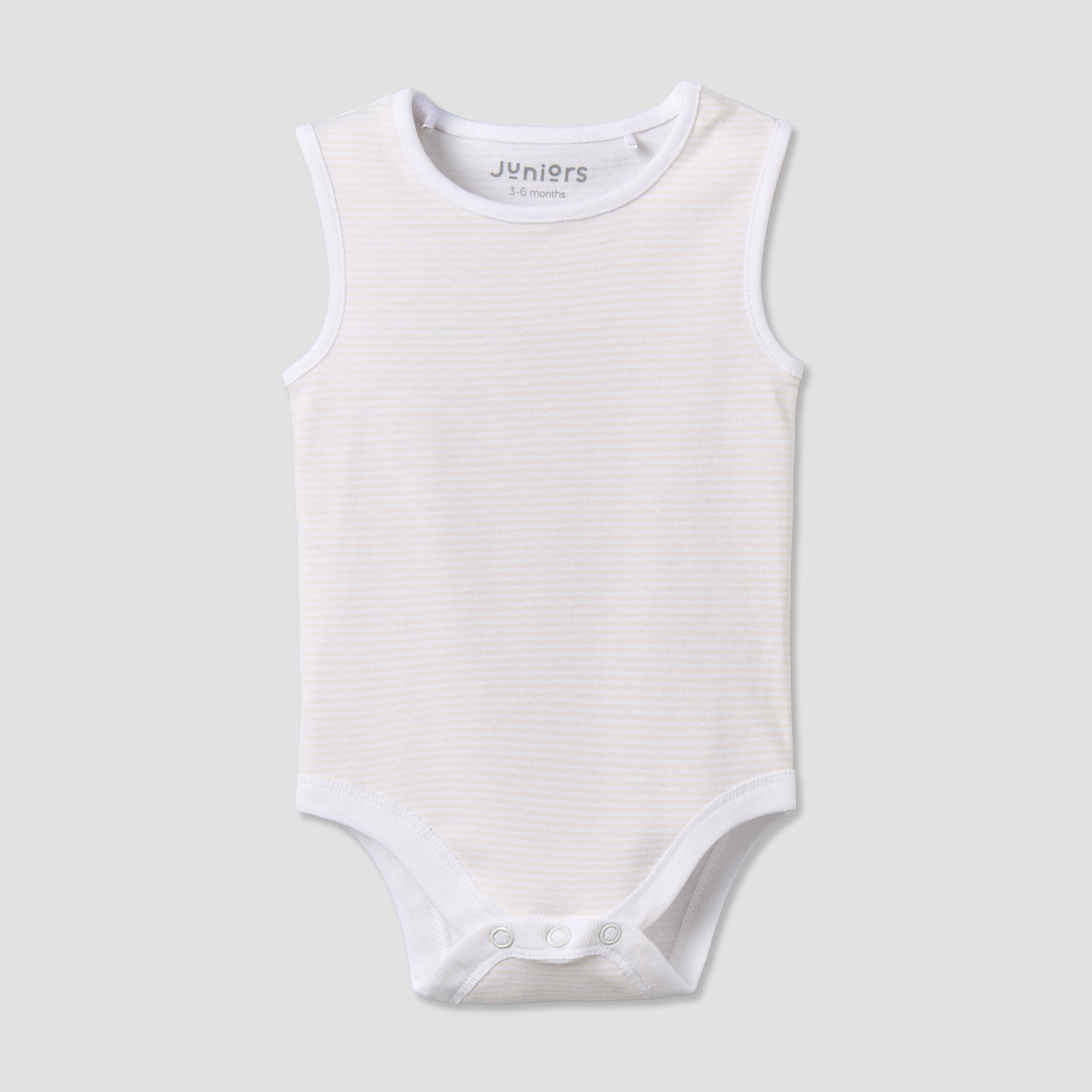 Pack of 3 Juniors Round Neck Sleeveless Bodysuit with Snap Button Closure-baby-boys-clothing-bodysuits-image-5