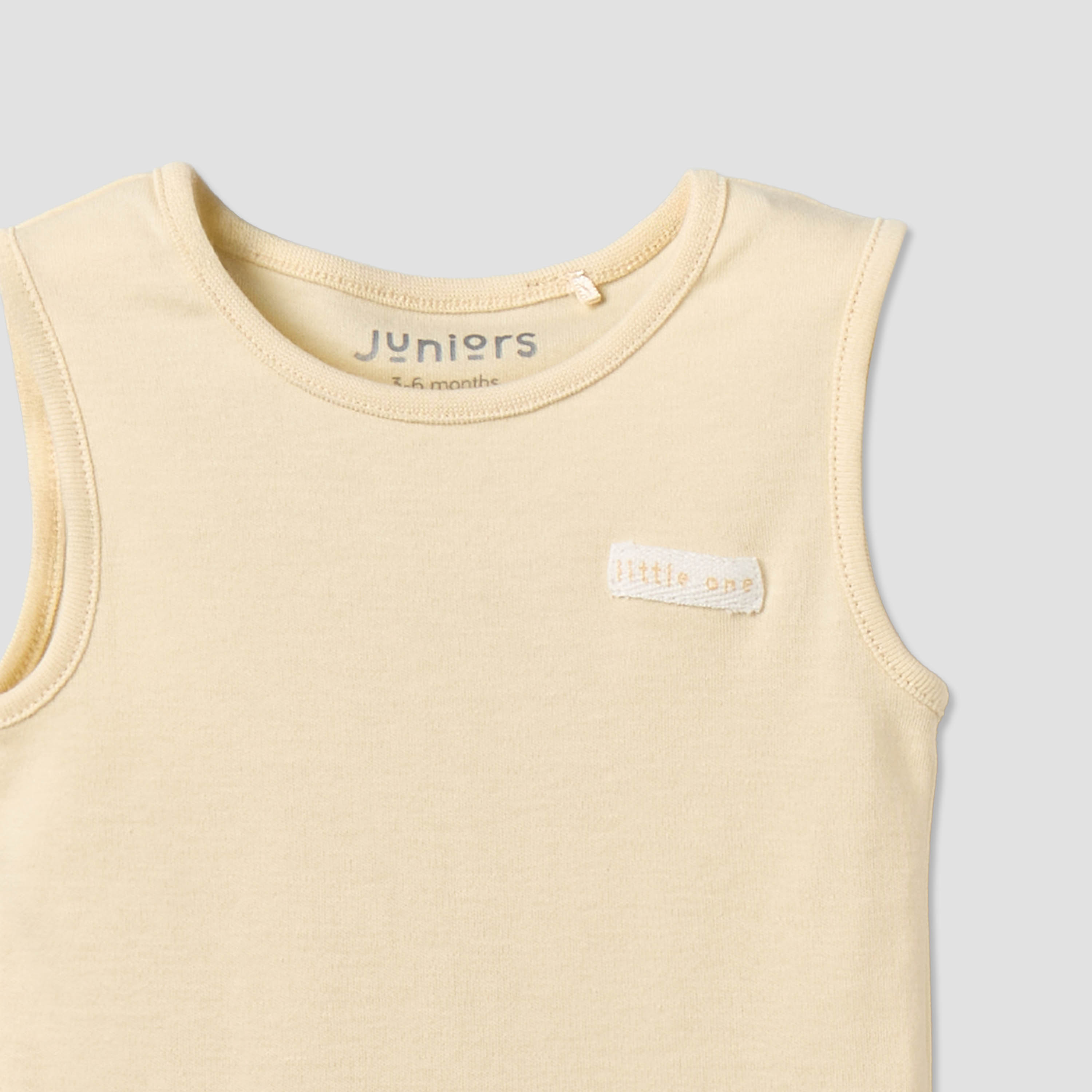 Pack of 3 Juniors Round Neck Sleeveless Bodysuit with Snap Button Closure-baby-boys-clothing-bodysuits-image-6