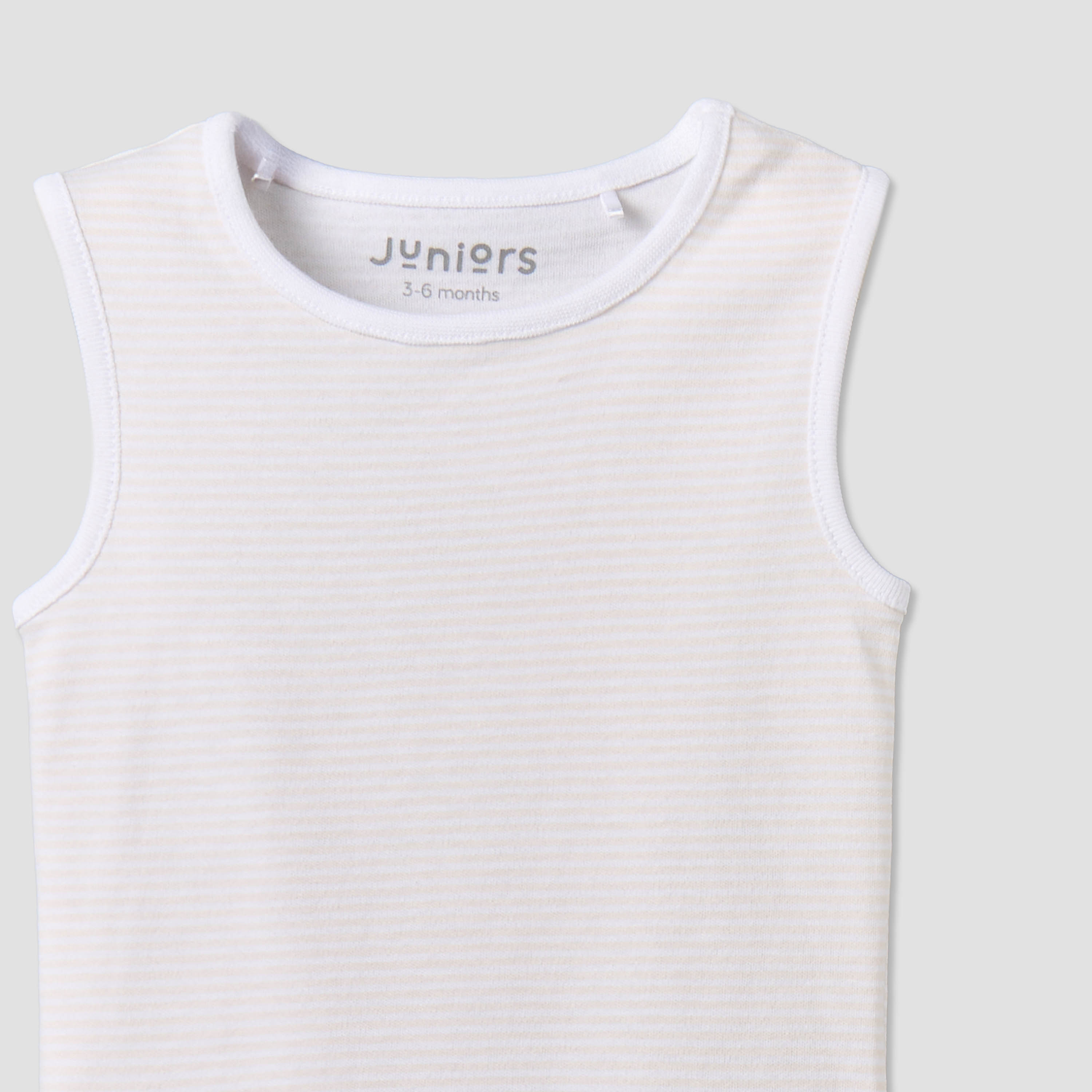 Pack of 3 Juniors Round Neck Sleeveless Bodysuit with Snap Button Closure-baby-boys-clothing-bodysuits-image-8