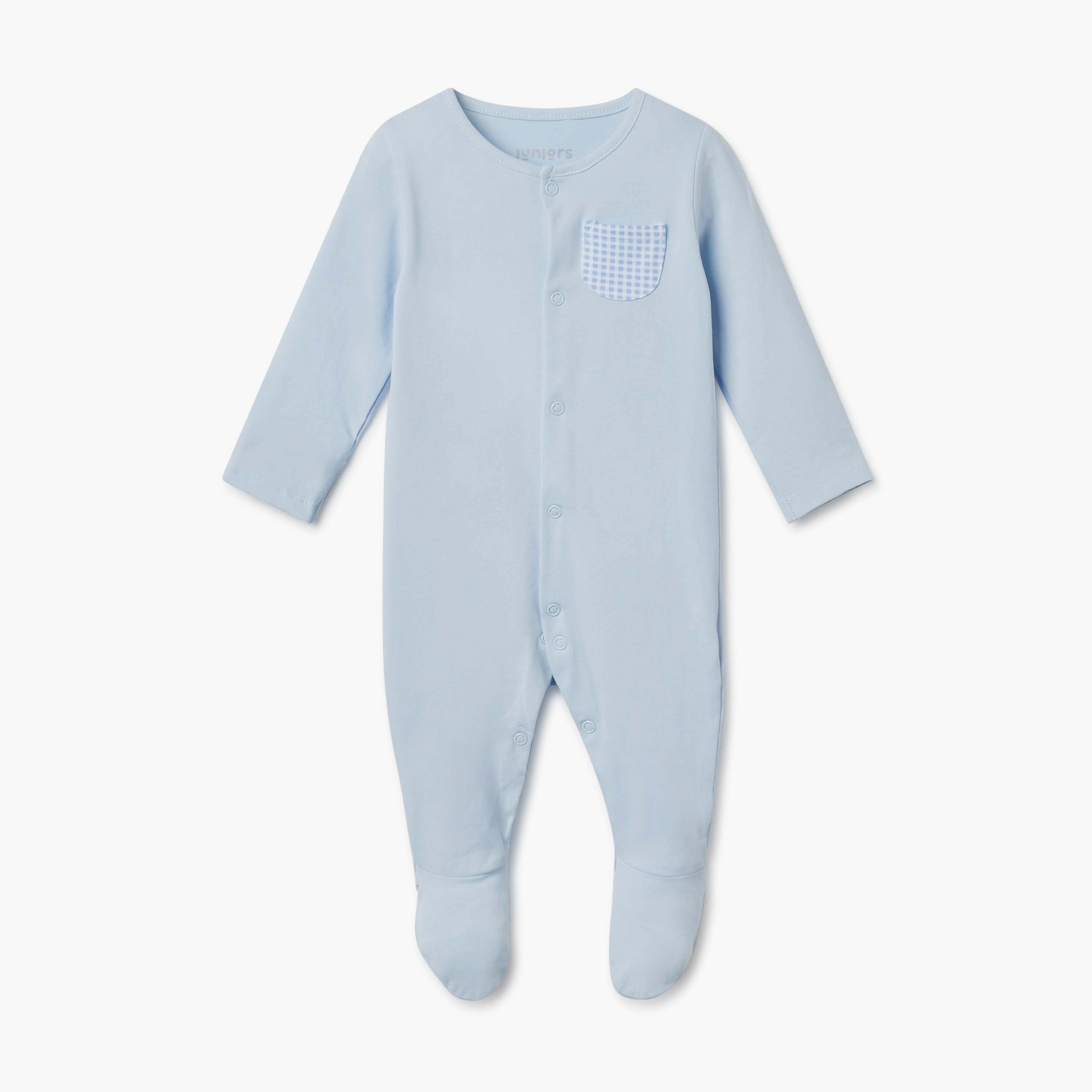 Juniors Assorted Sleepsuit with Long Sleeves and Pocket - Set of 2-baby-boys-clothing-nightwear-sleepsuits-image-3