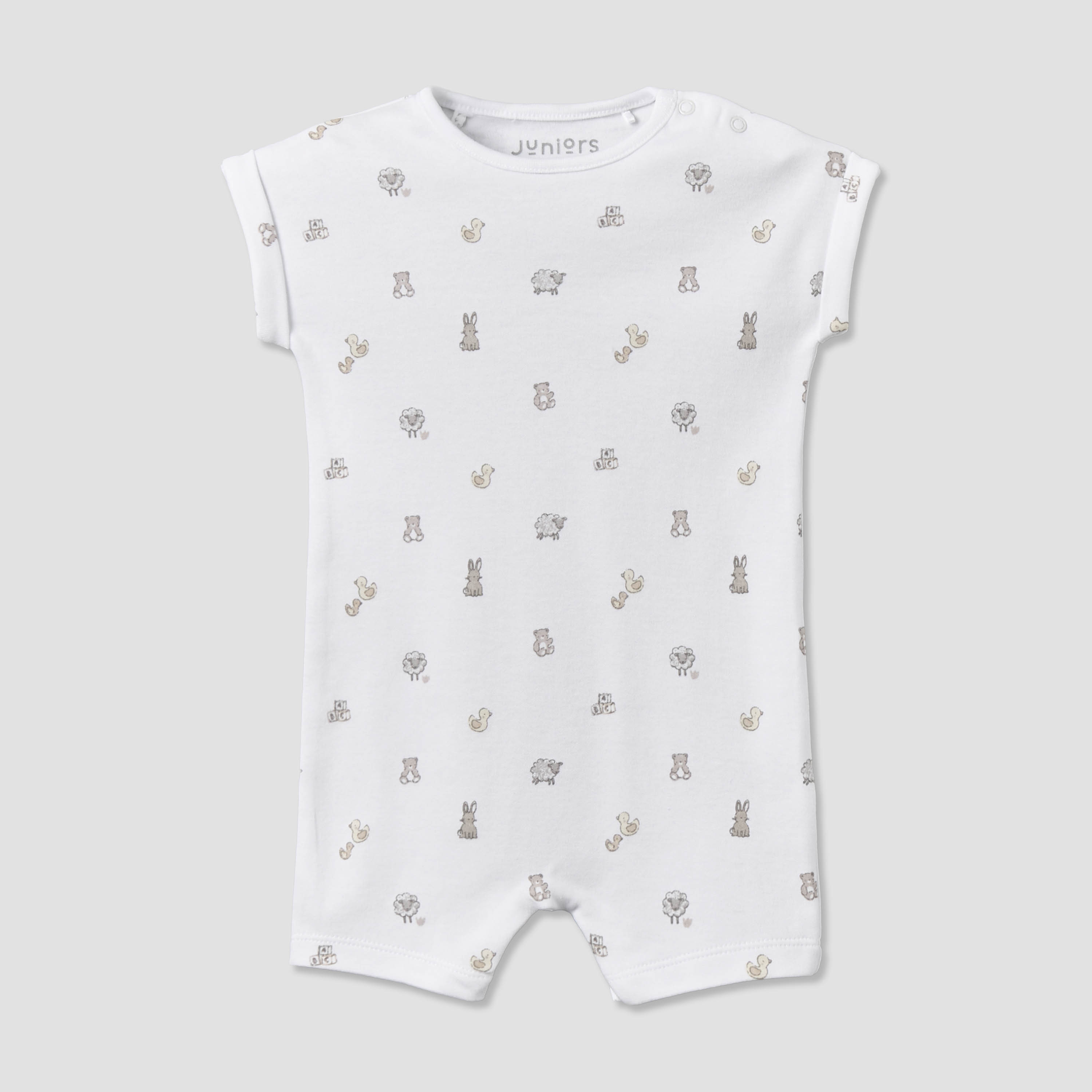 Pack of 2 Juniors Crew Neck Short Sleeves Romper with Assorted Design-baby-boys-clothing-rompers-image-3