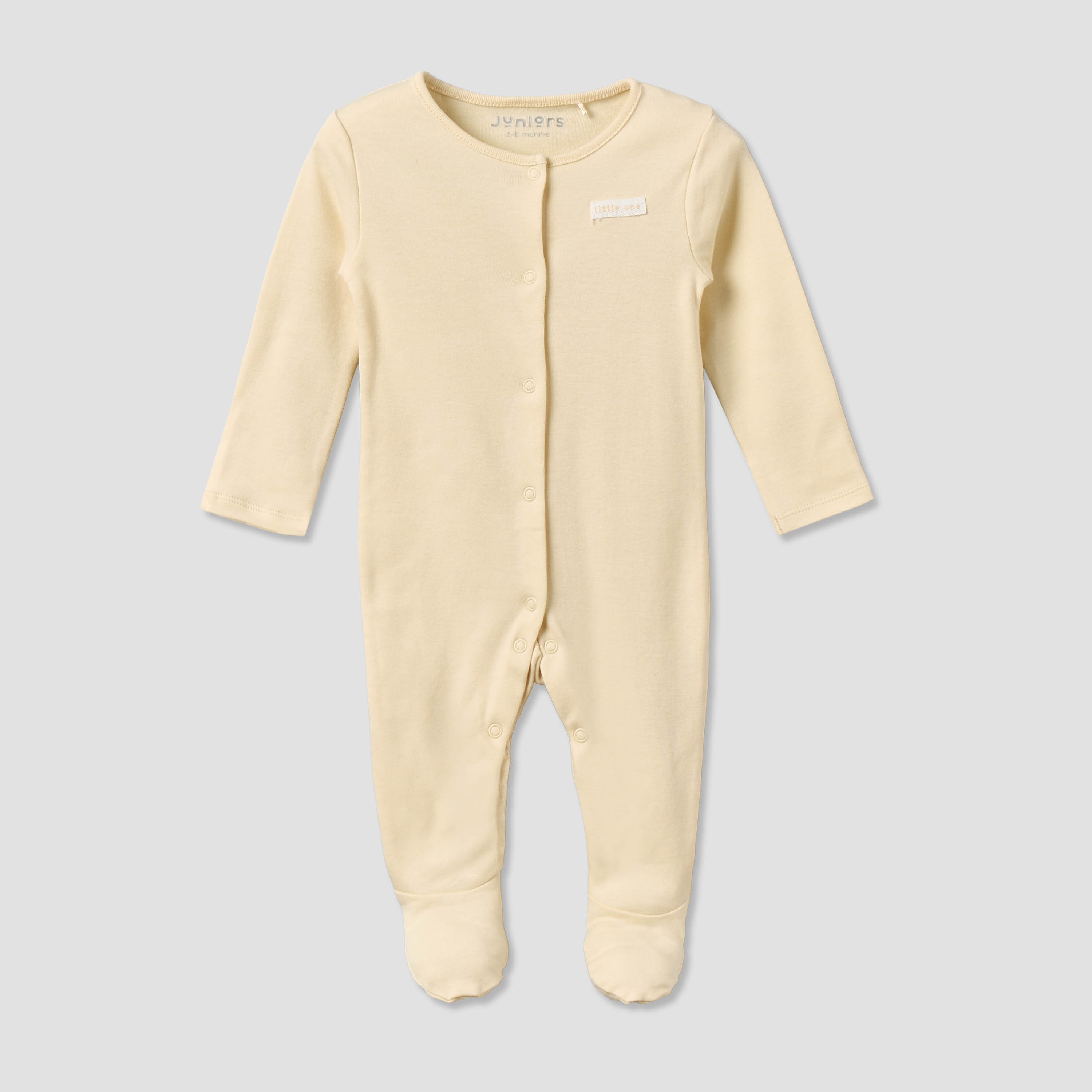 Pack of 2 Juniors Cotton Round Neck Long Sleeves Sleepsuit with Snap Button Closure-baby-girls-clothing-nightwear-sleepsuits-image-2