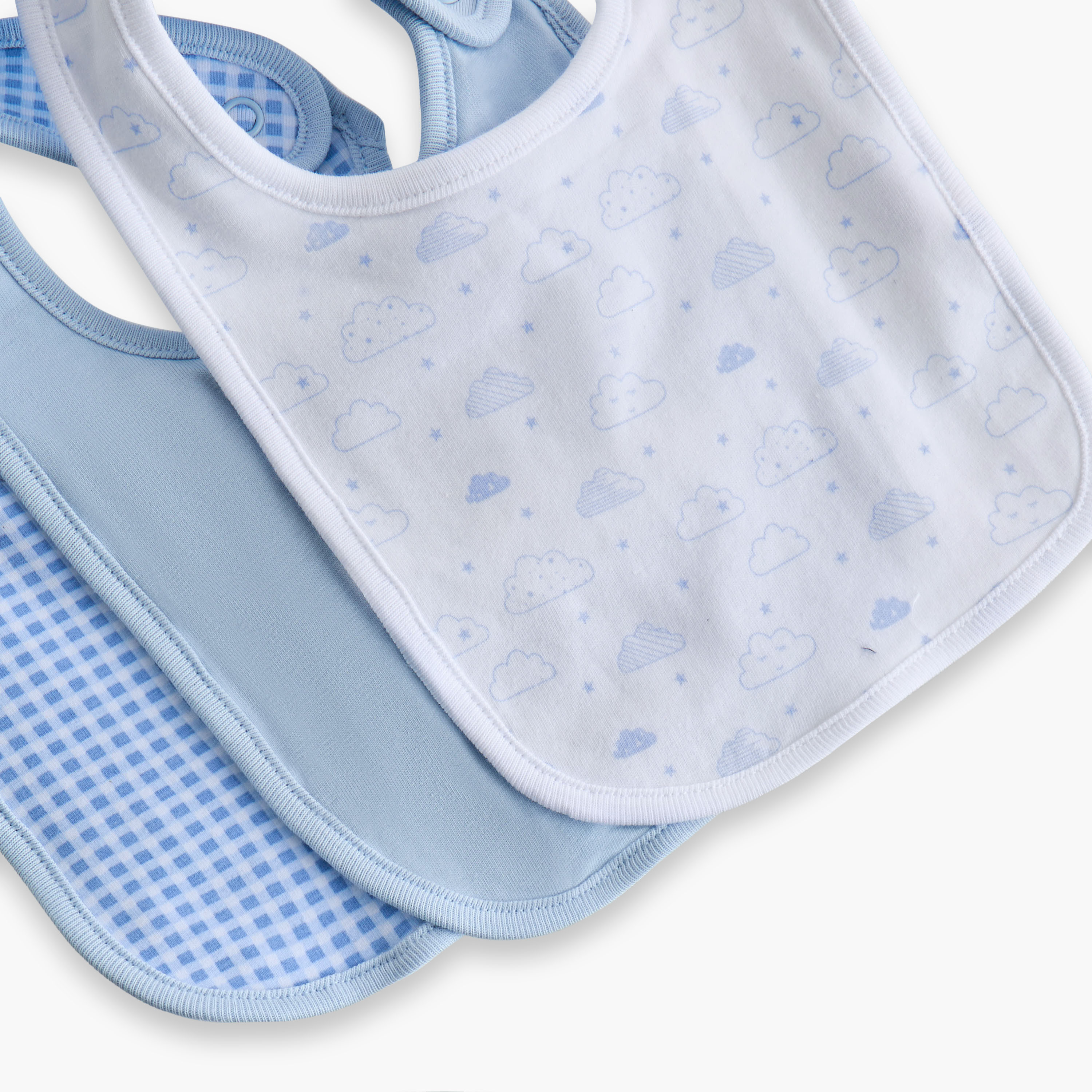Juniors Assorted Bib with Button Closure - Set of 3-baby-feeding-bibs-image-6
