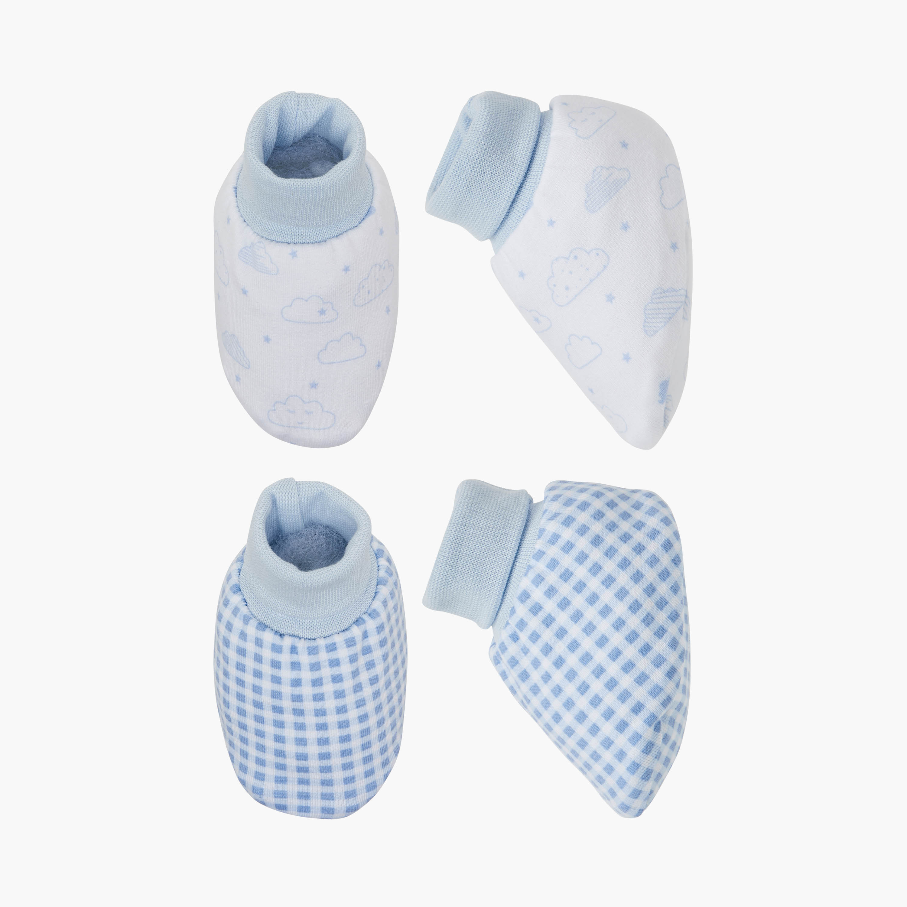 Juniors Printed Booties - Set of 2-baby-boys-shoes-booties-image-1