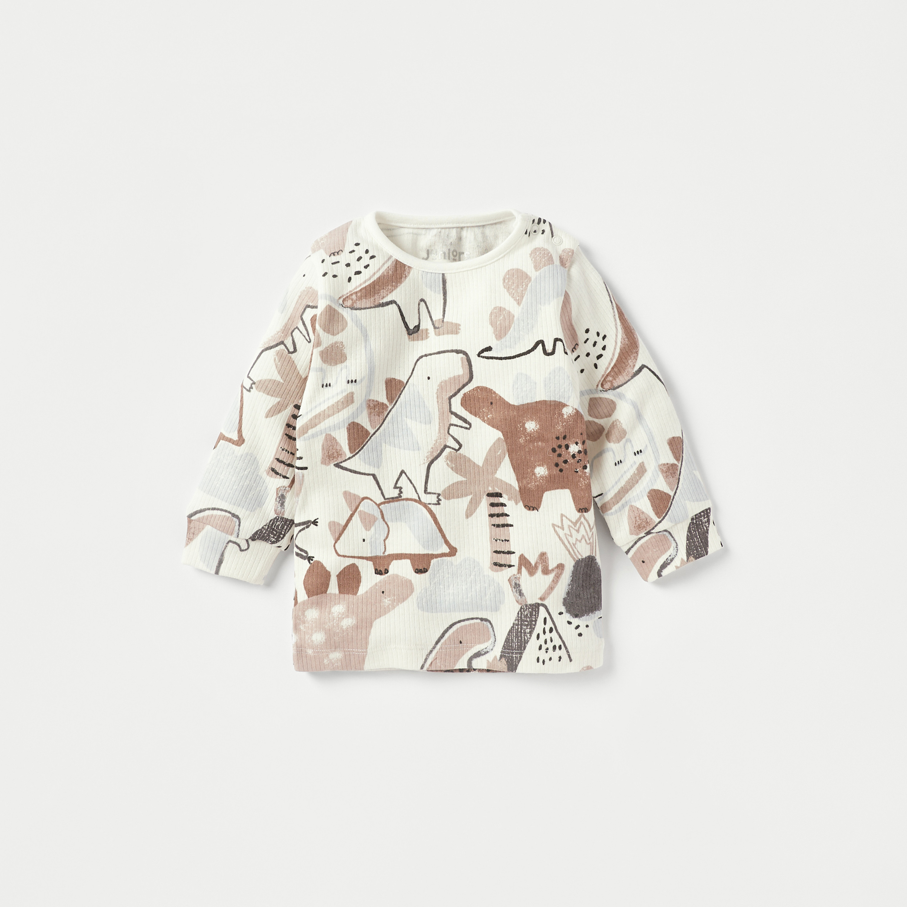 Juniors All-Over Dinosaur Print T-shirt and Pyjama Set-baby-boys-clothing-nightwear-pyjamasets-image-2