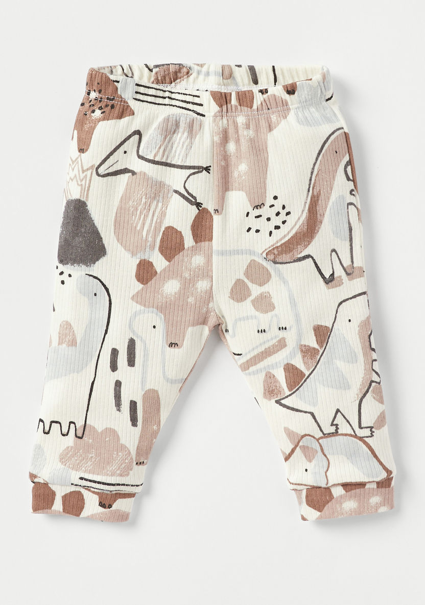 Juniors All-Over Dinosaur Print T-shirt and Pyjama Set-Pyjama Sets-image-2