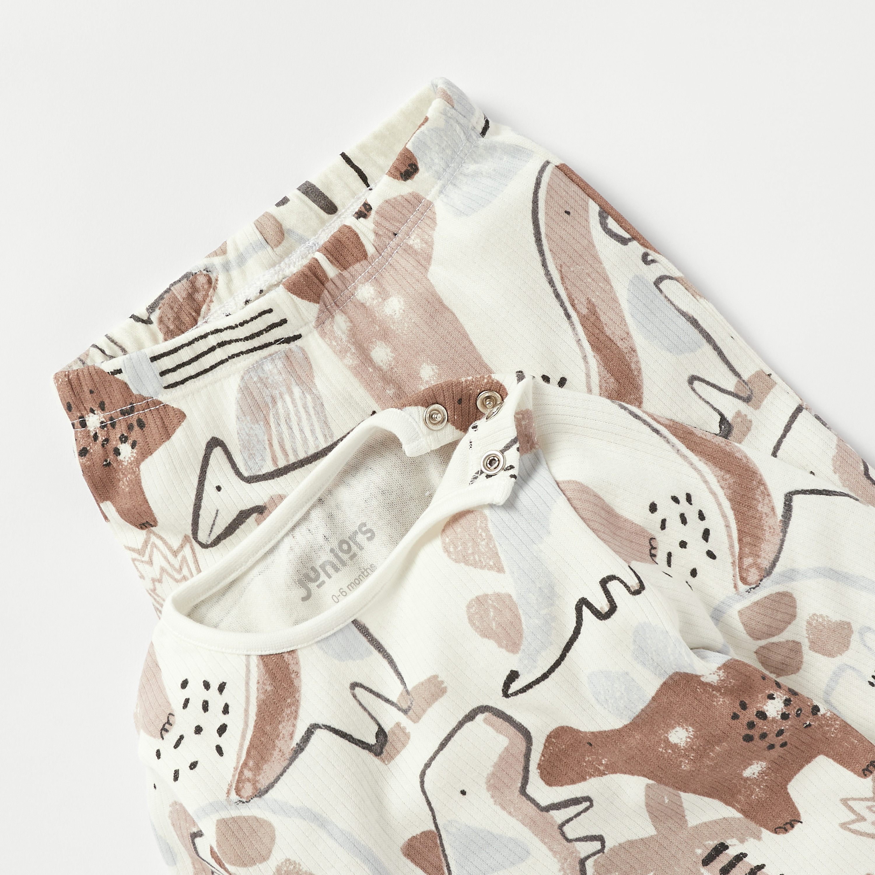 Juniors All-Over Dinosaur Print T-shirt and Pyjama Set-baby-boys-clothing-nightwear-pyjamasets-image-4