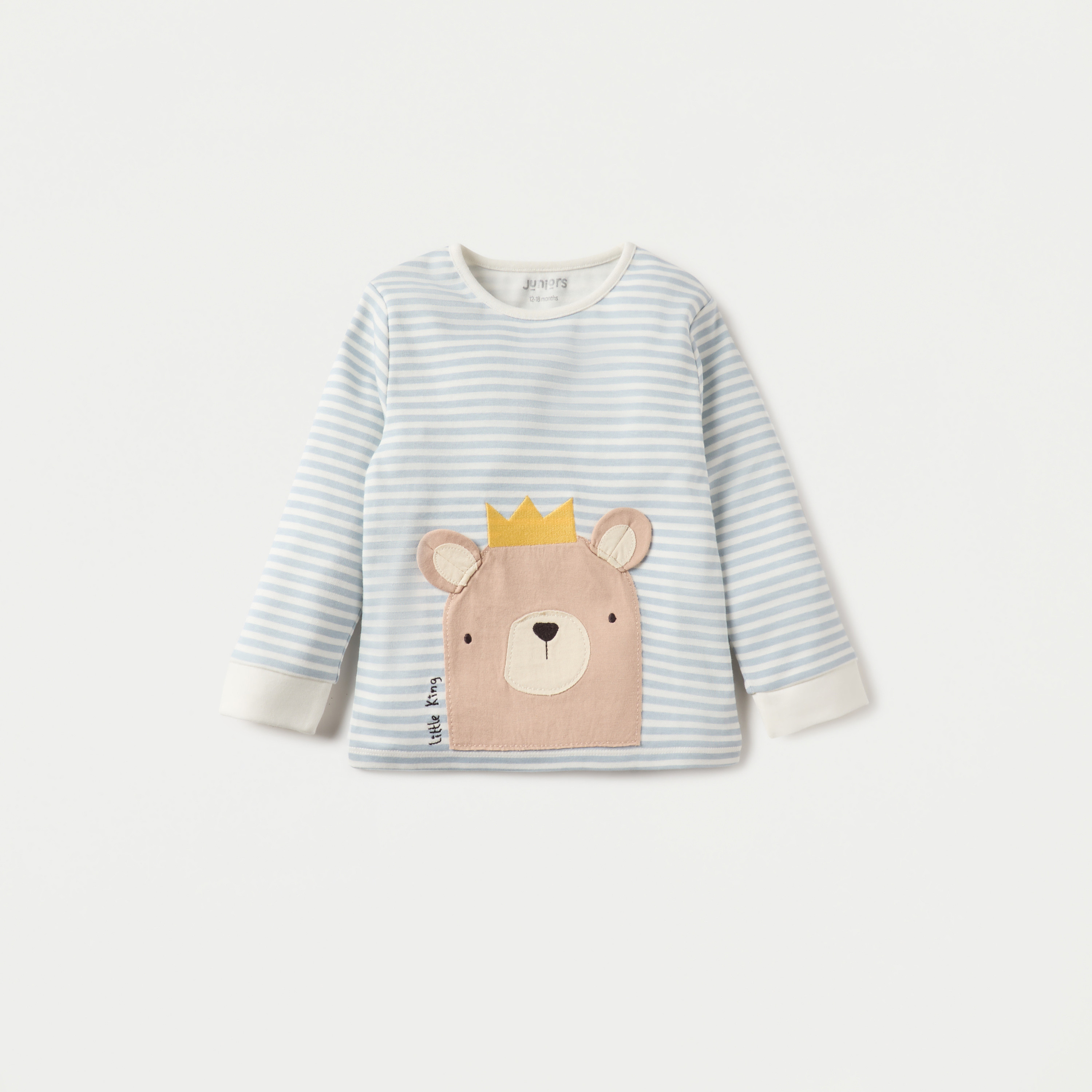 طقم تيشيرت بأكمام طويلة وزخارف ديناصور وبنطلون بيجاما بخصر مطاطي من جونيورز-baby-boys-clothing-nightwear-pyjamasets-image-2