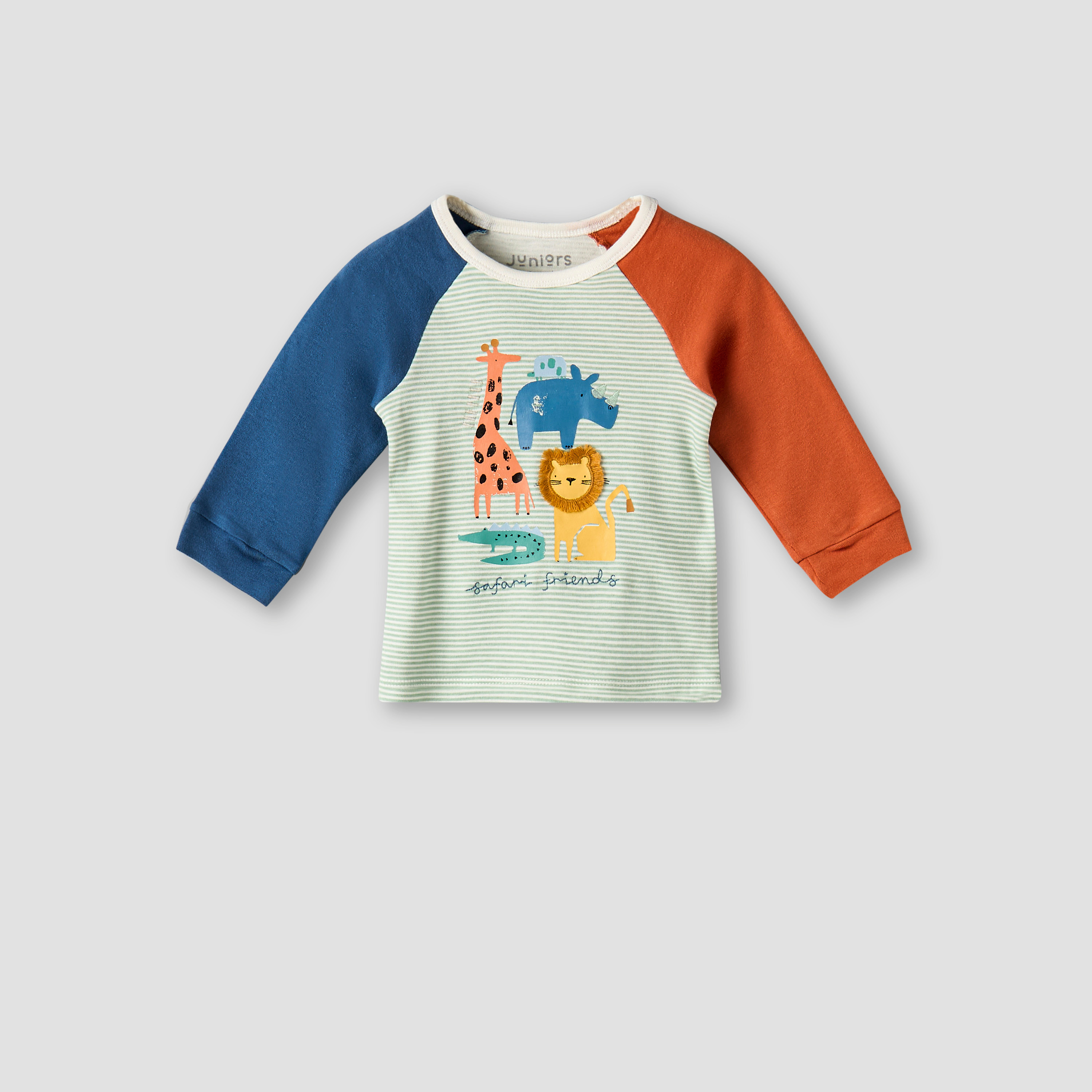 Juniors Cotton Long Sleeves Pyjama Set with Safari Print-baby-boys-clothing-nightwear-pyjamasets-image-3